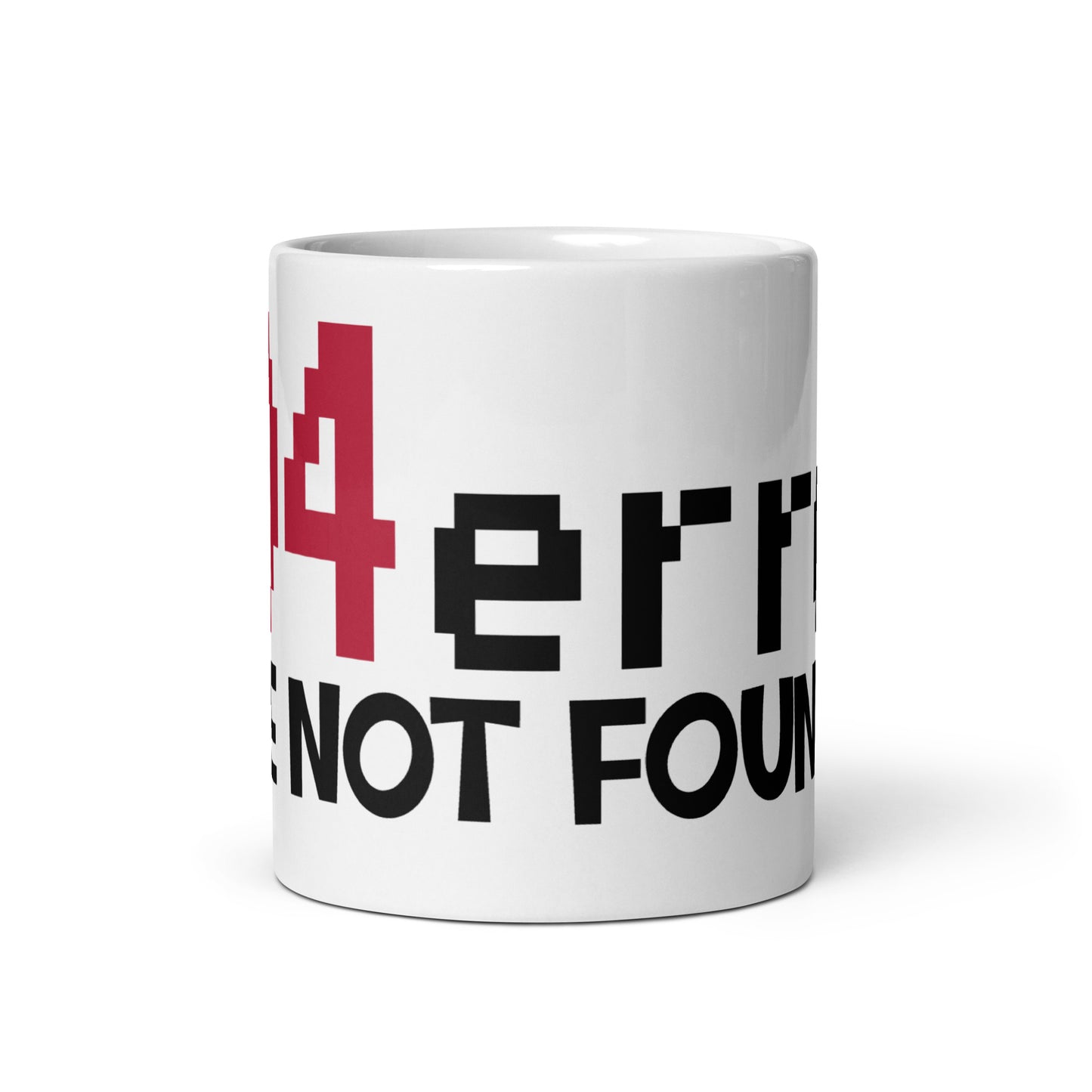 404 Error Love Not Found White glossy mug