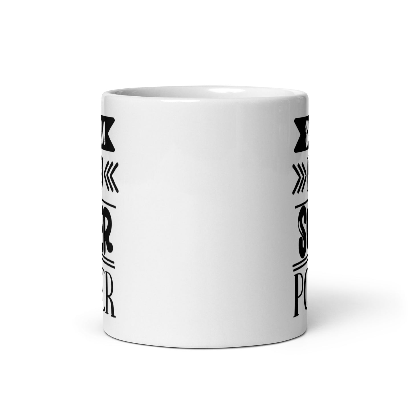 Sarcasm Is My SuperPower White glossy mug