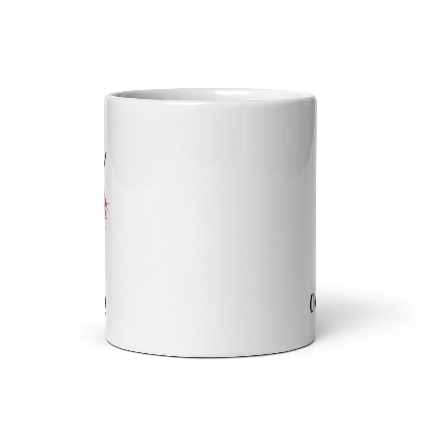 Semi Colon White glossy mug