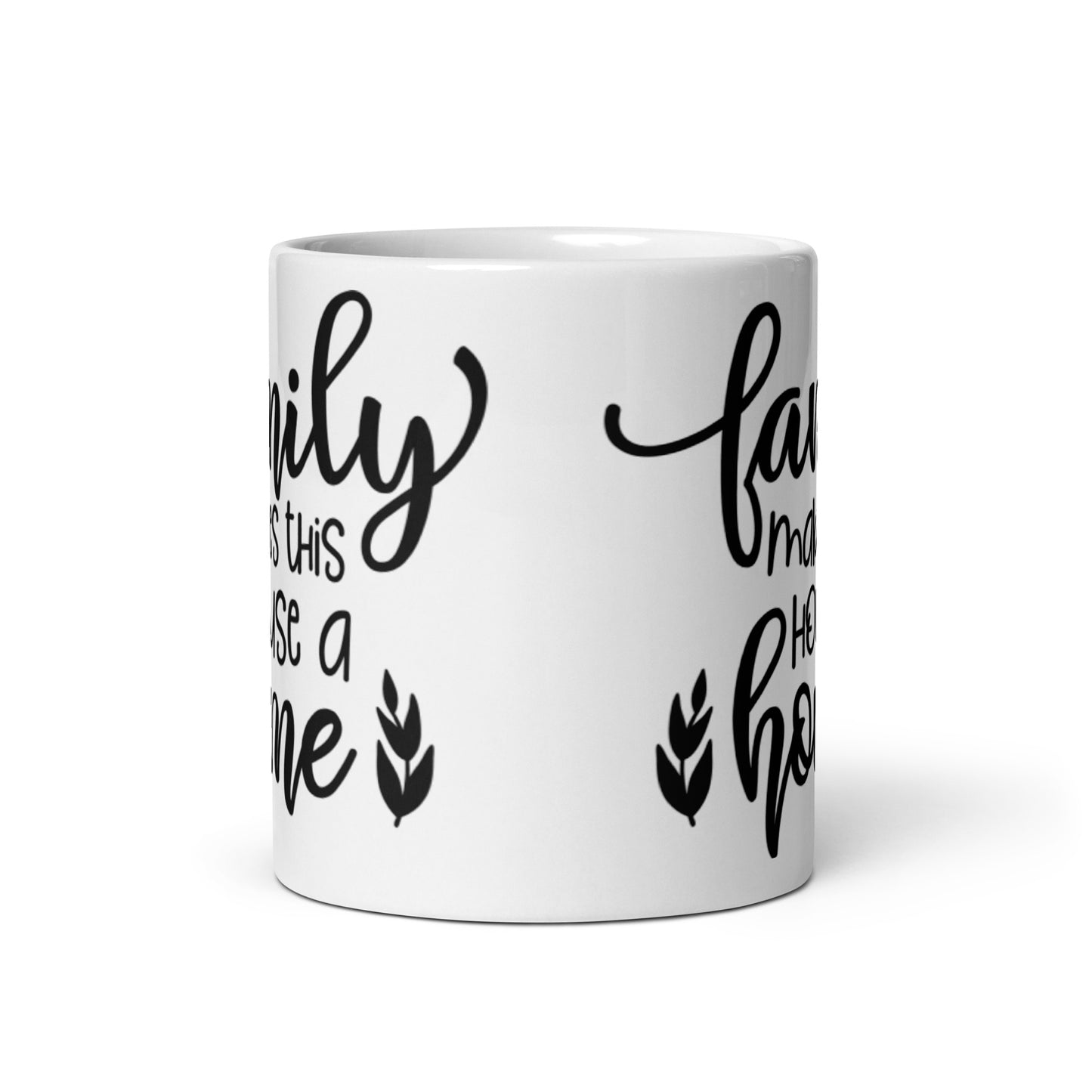 White glossy mug
