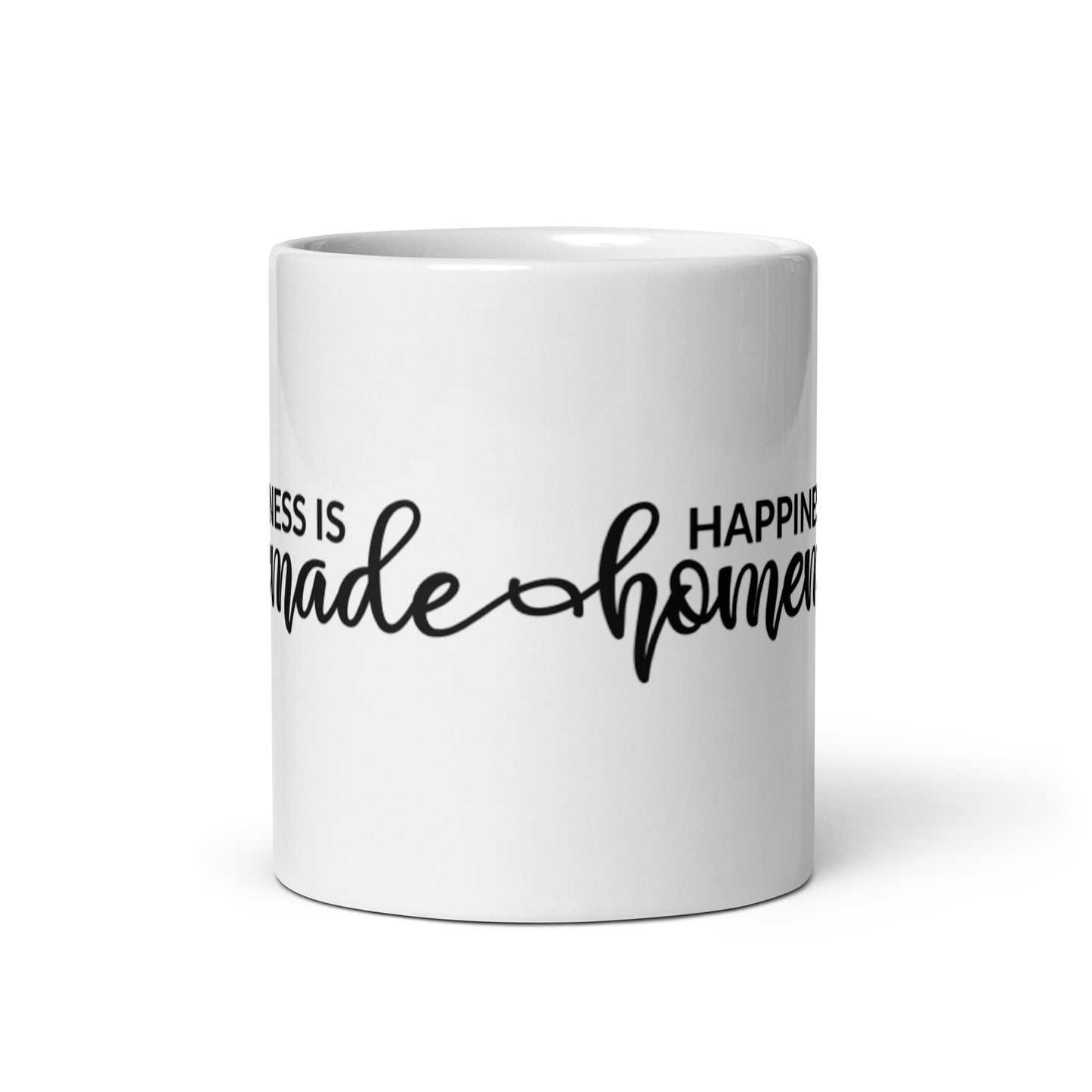 Happiness is Homemade White glossy mug