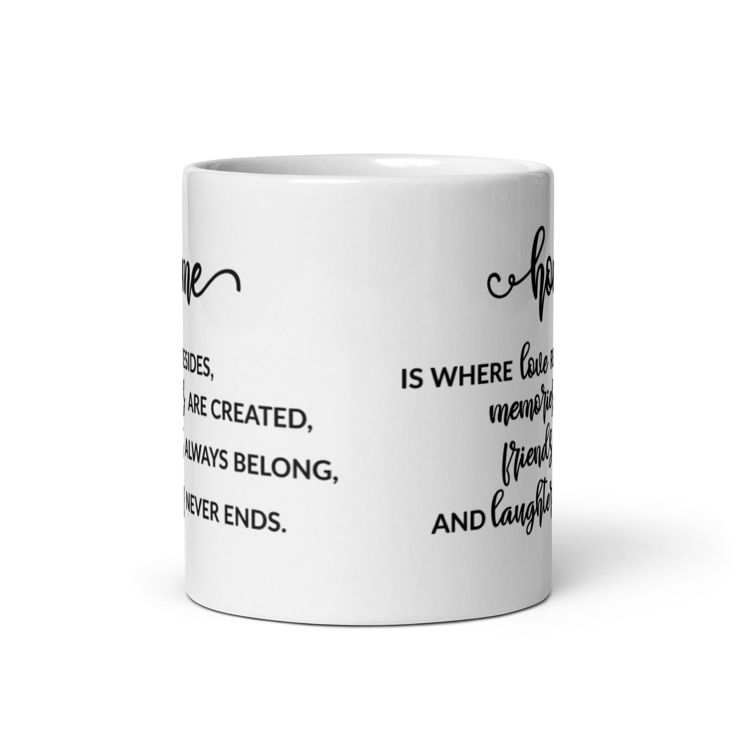 Home White glossy mug