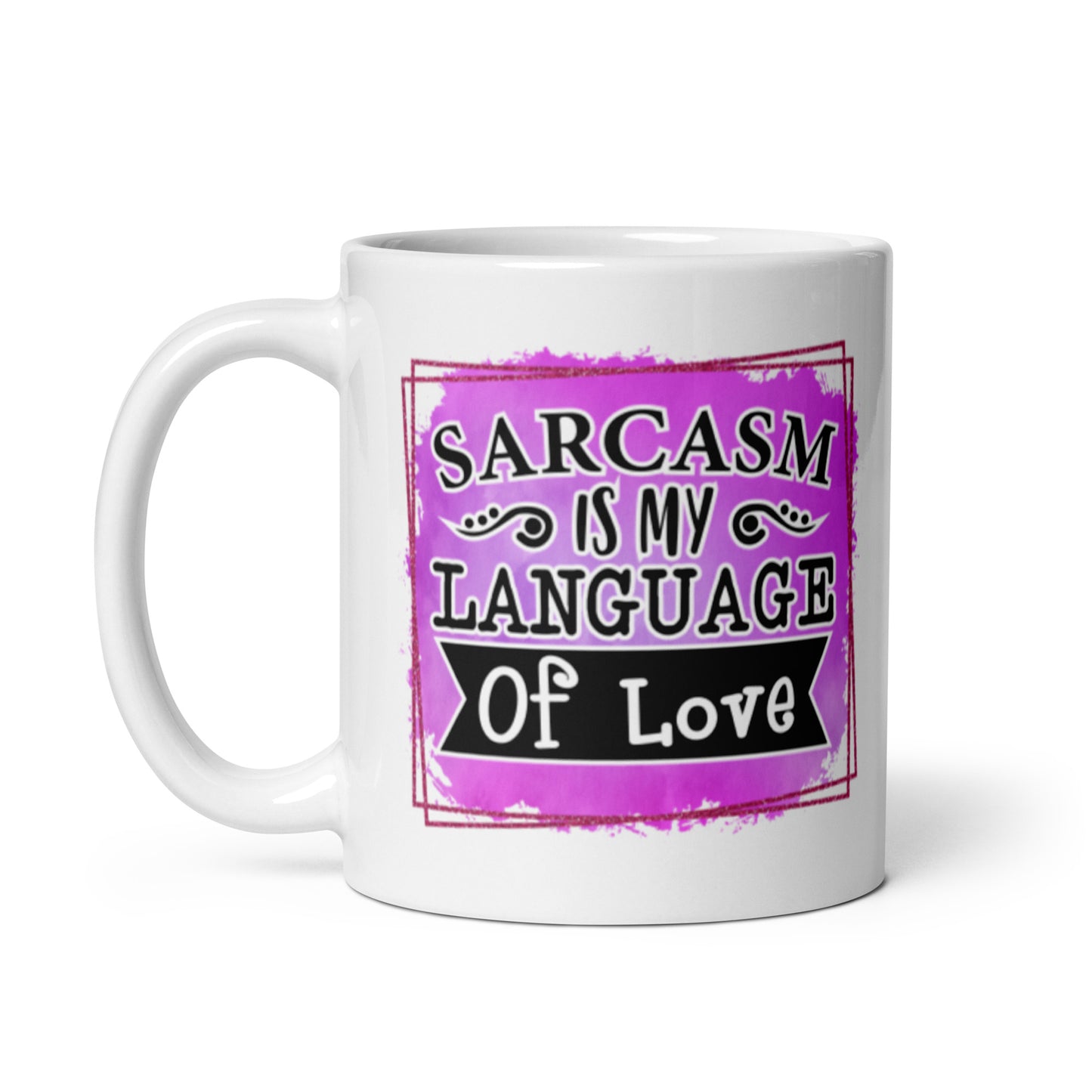 Sarcasm White glossy mug