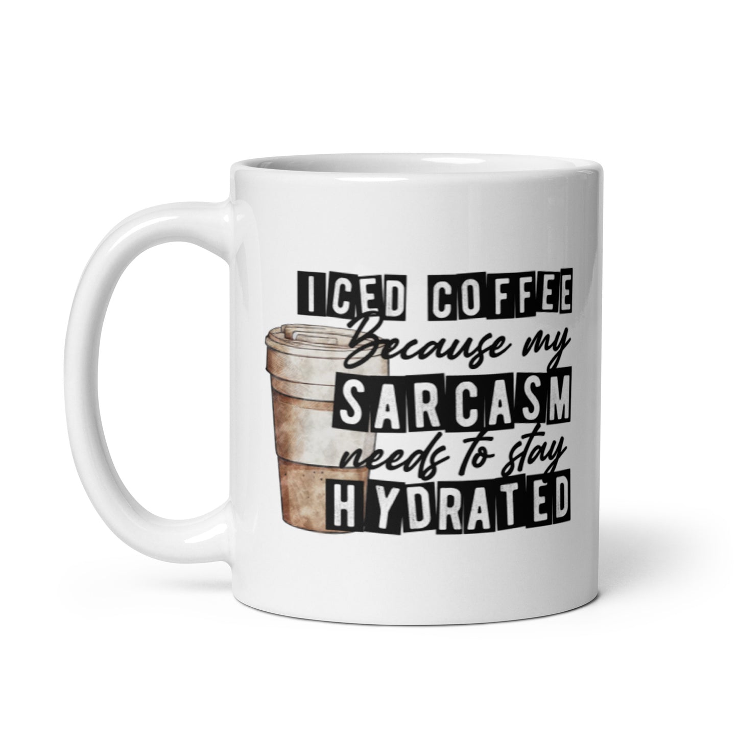 Iced Coffee White glossy mug