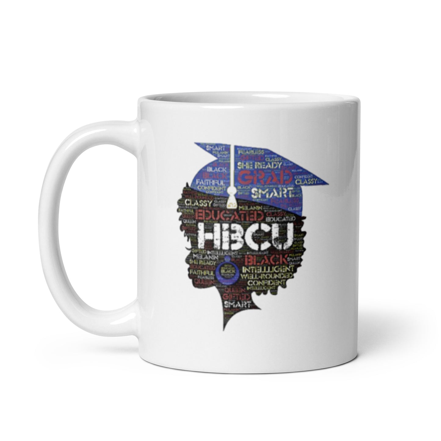 HBCU Grad White glossy mug