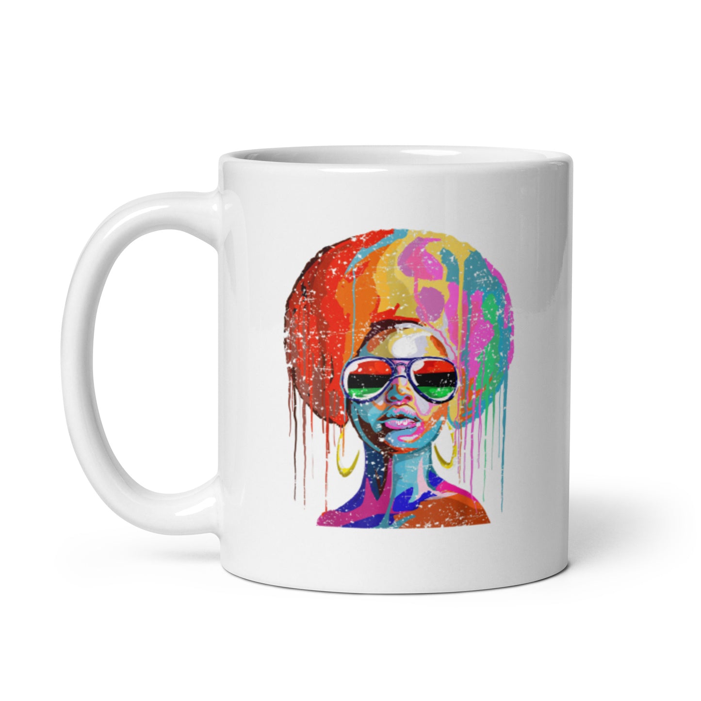Colorful Magic White glossy mug