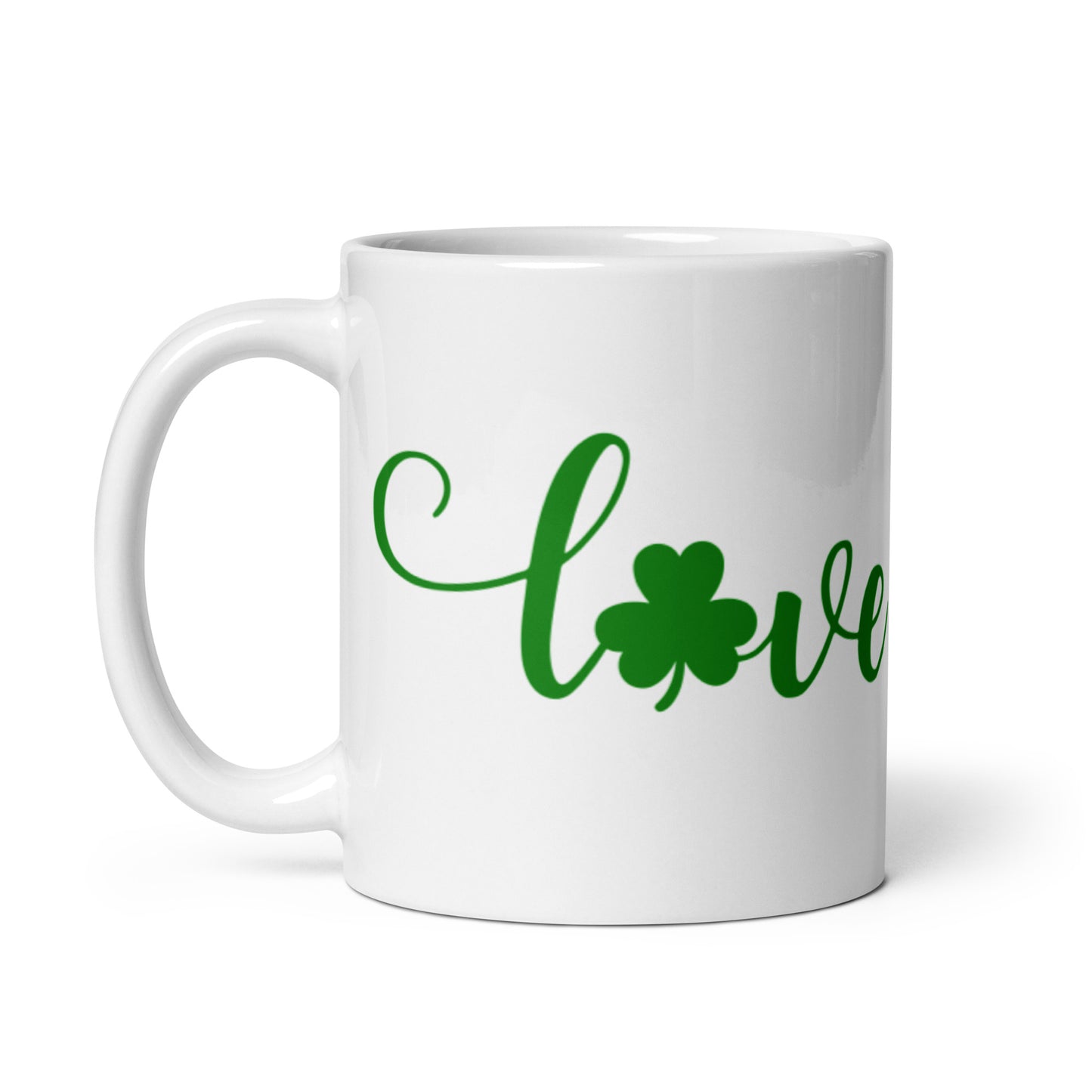 Love White glossy mug