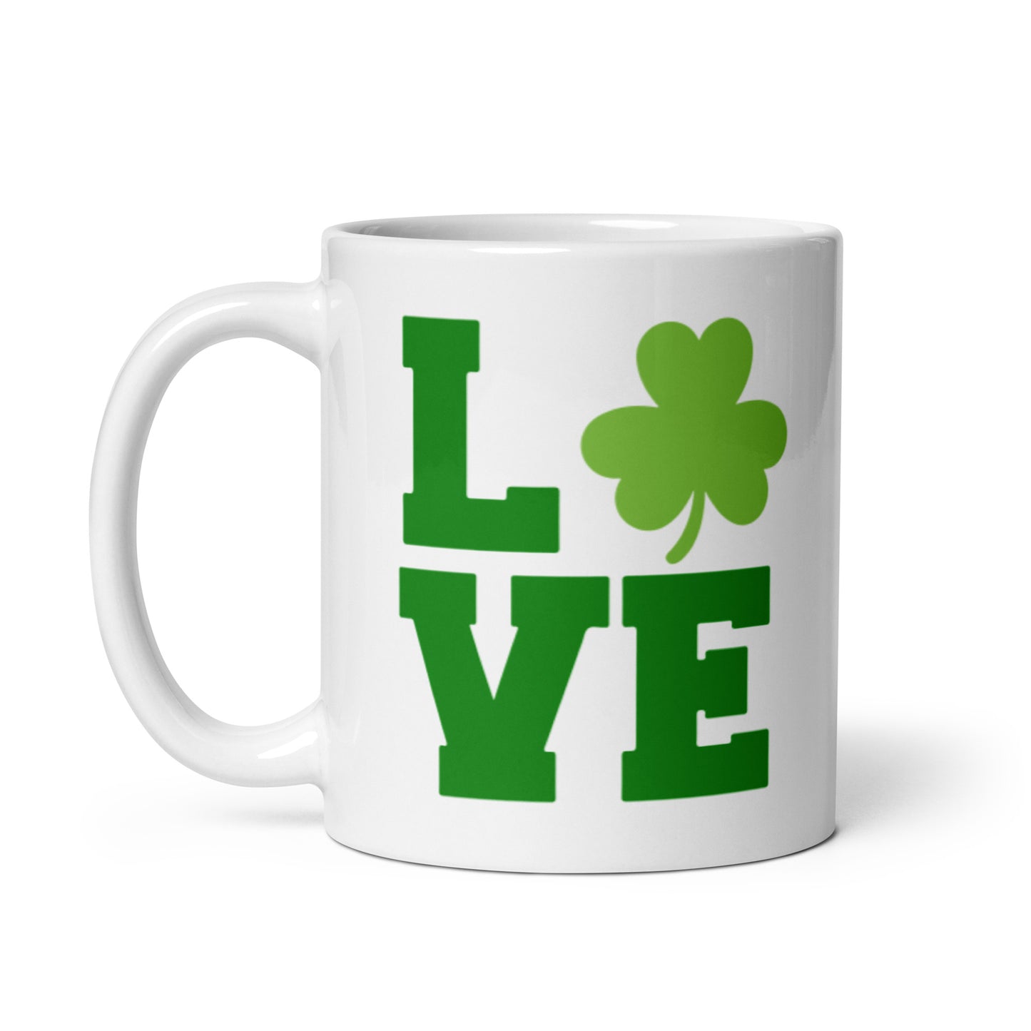 Love White glossy mug