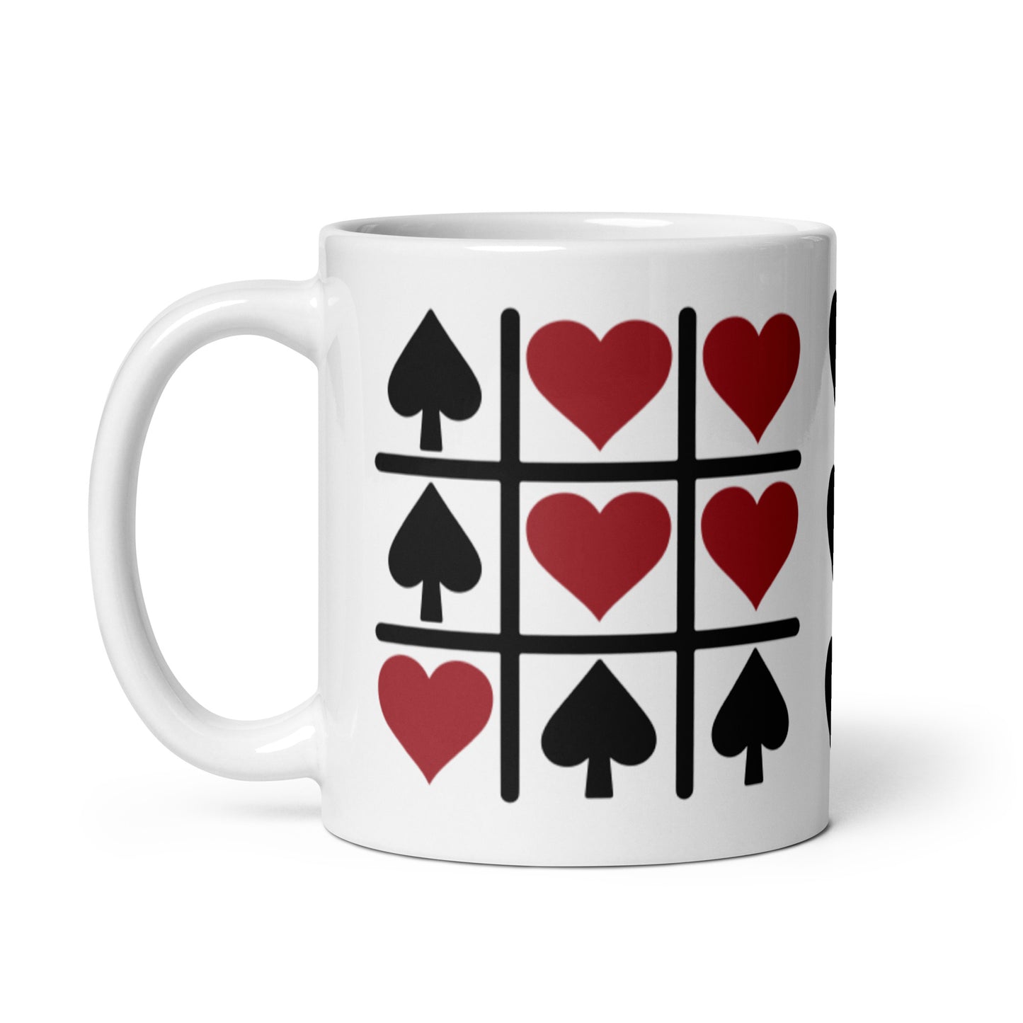 Love Is In The Cards White glossy mug