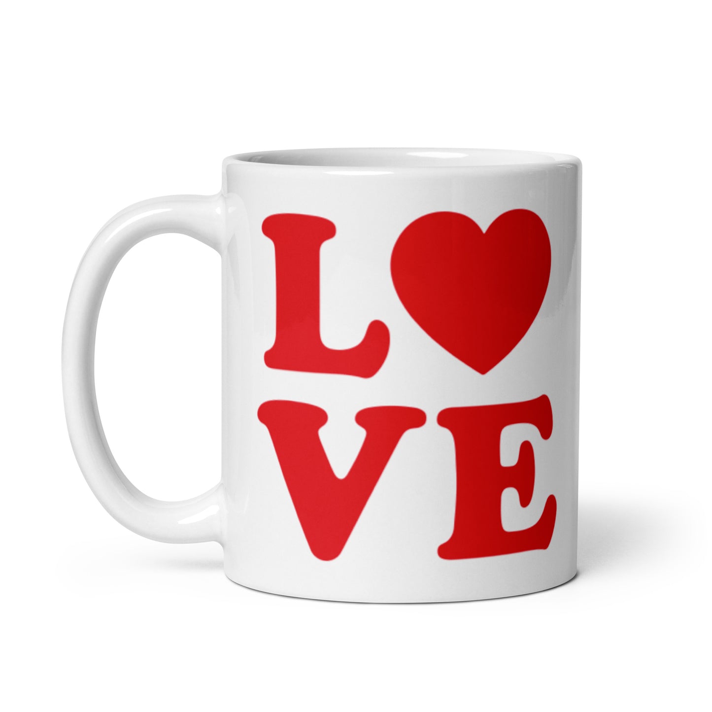 Love White glossy mug