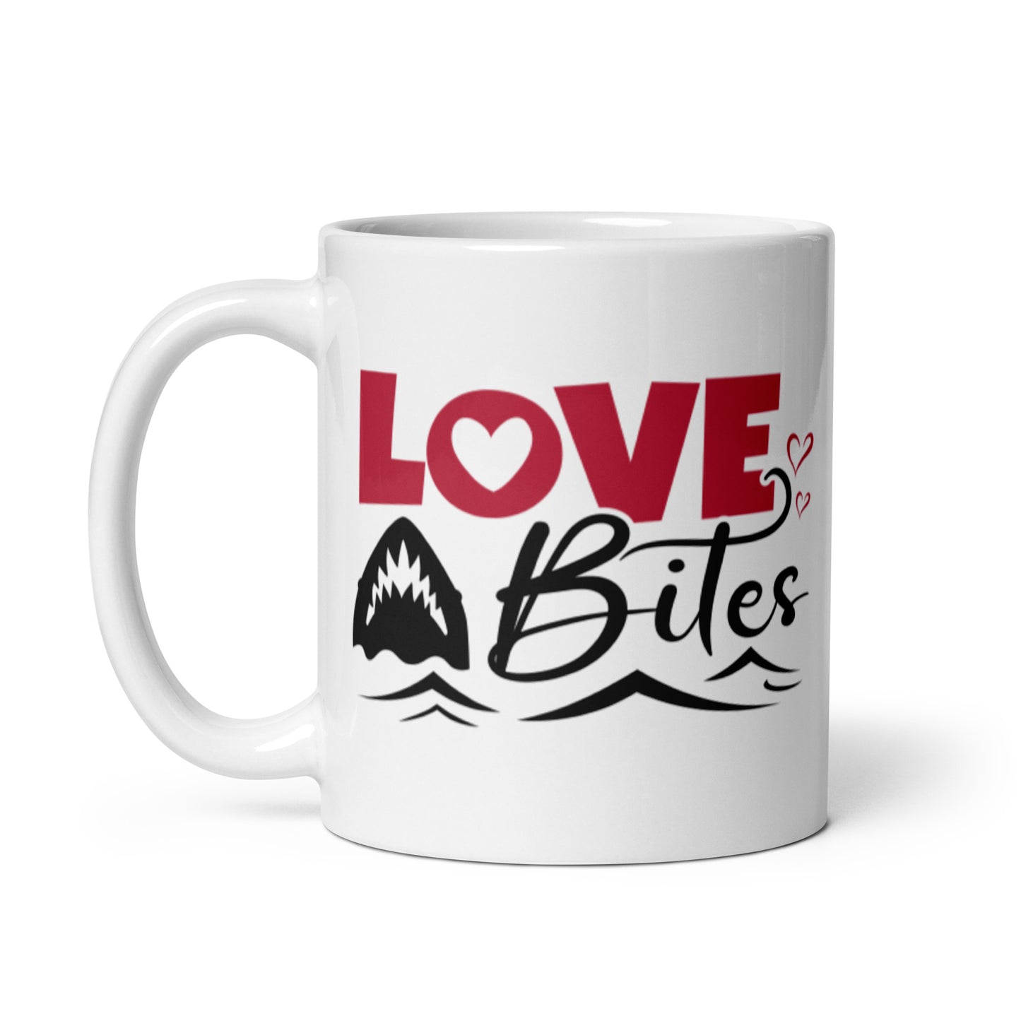 Love Bites White glossy mug
