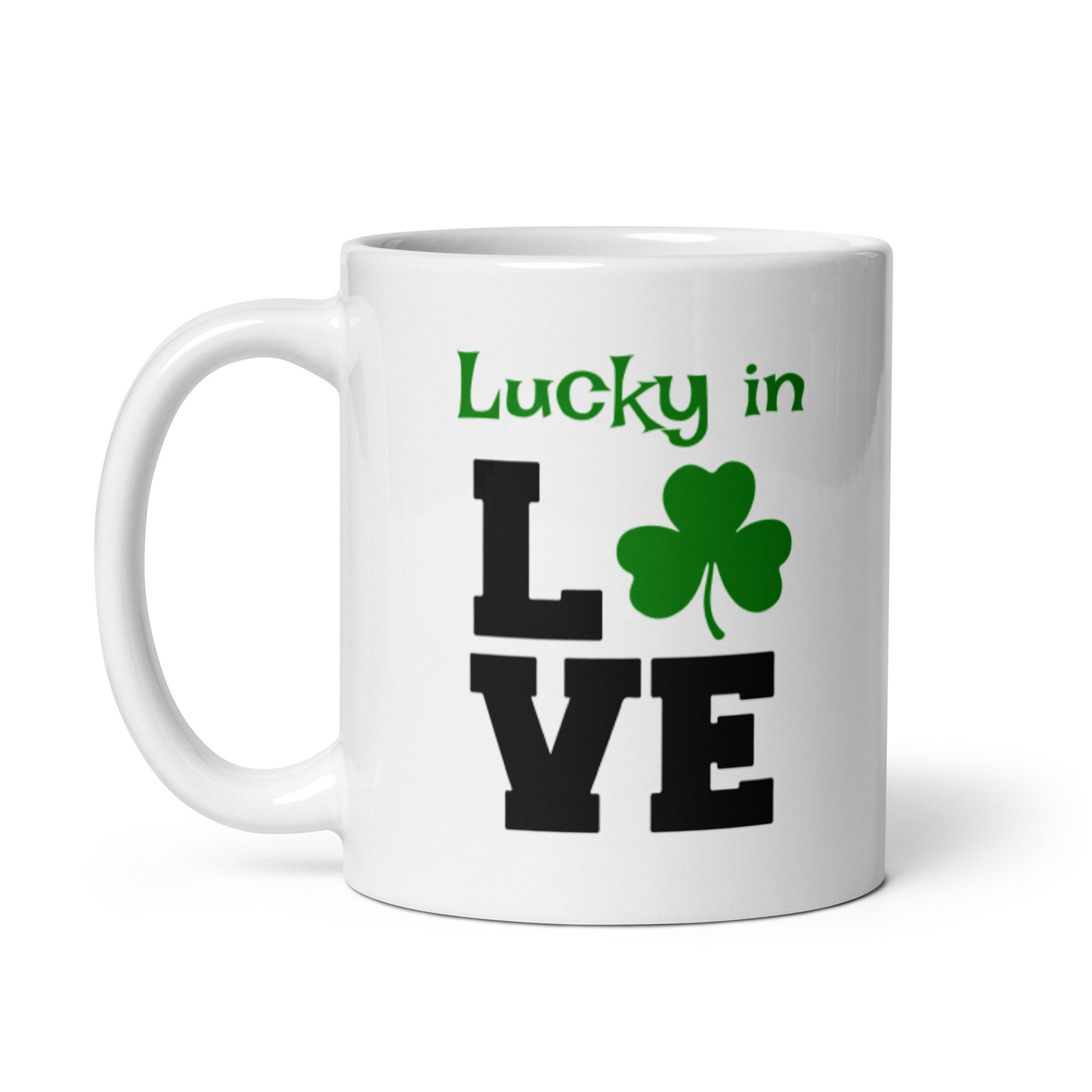 White glossy mug