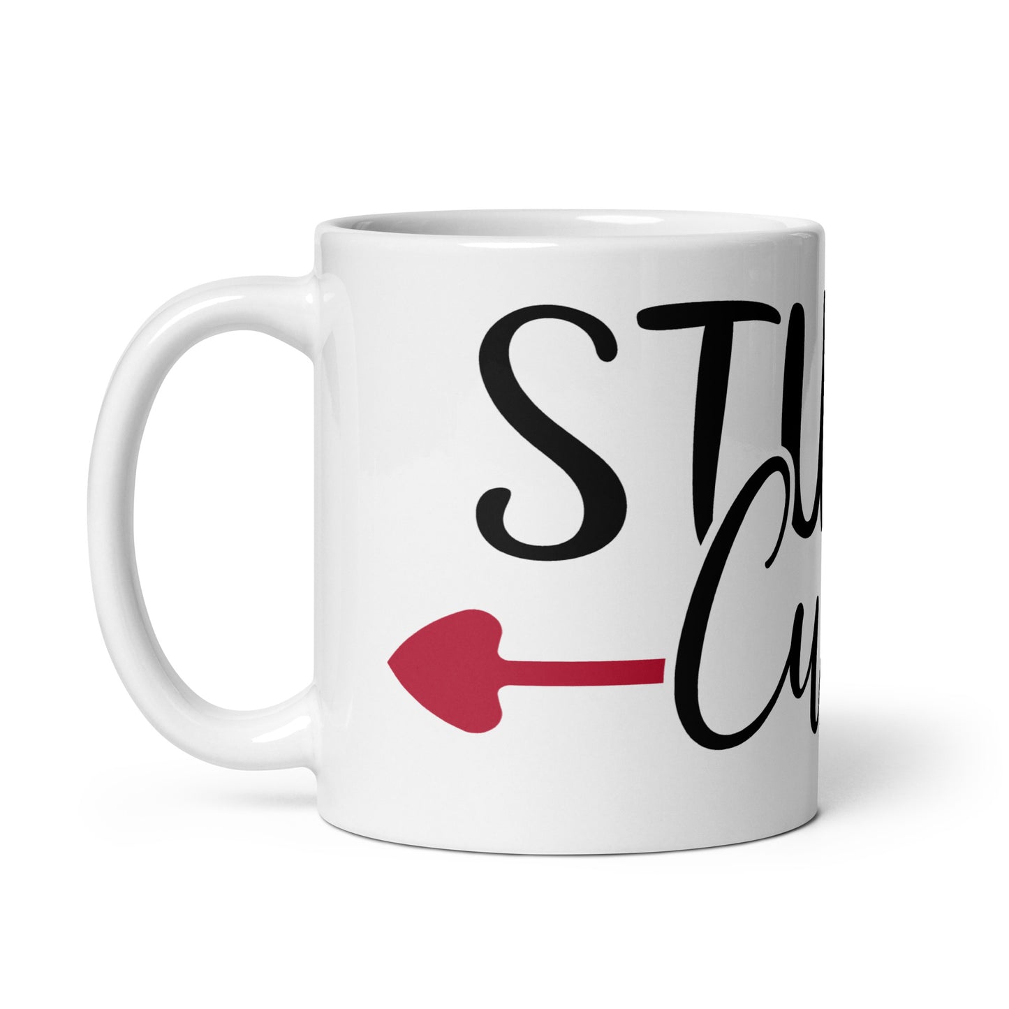 Stupid Cupid White glossy mug
