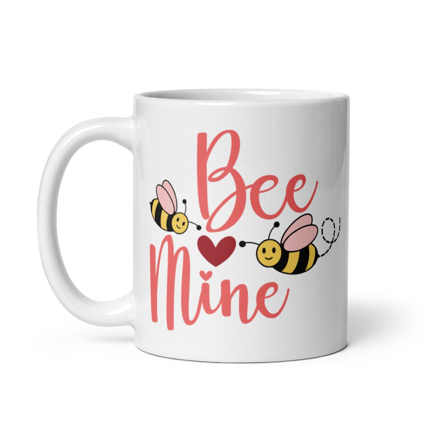 Bee Mine White glossy mug