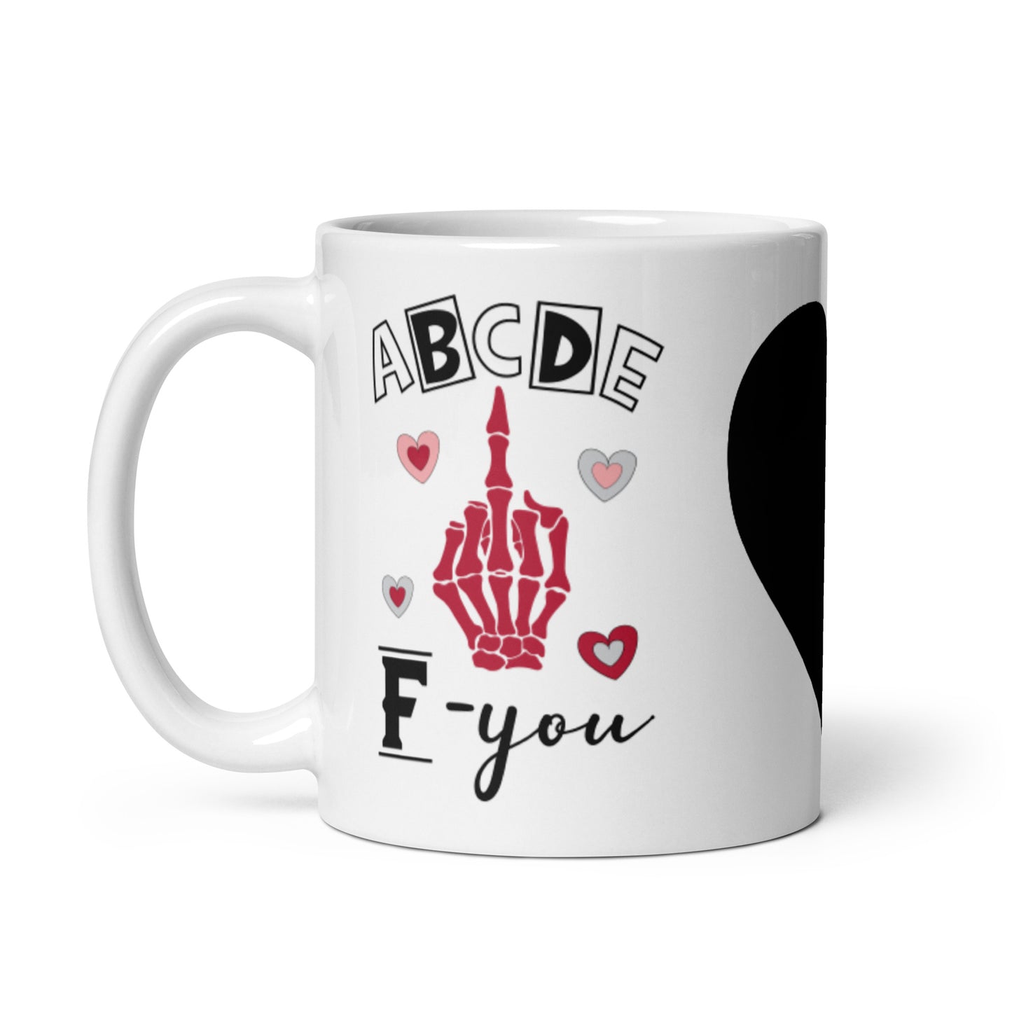 ABCDEF You White glossy mug