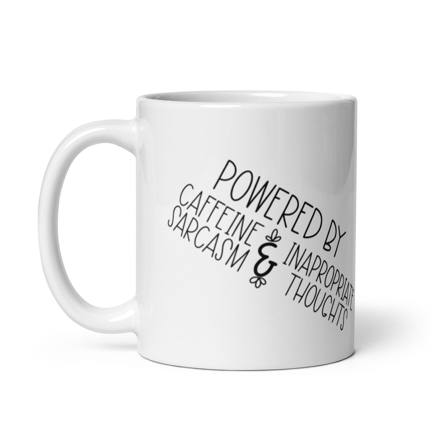 Powered By White glossy mug