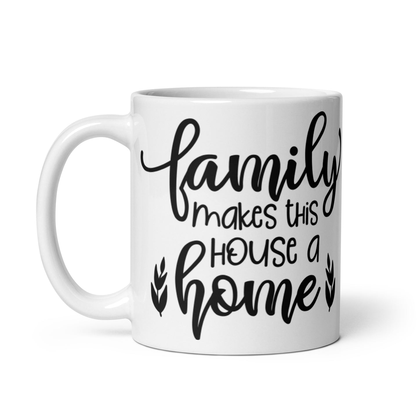 White glossy mug