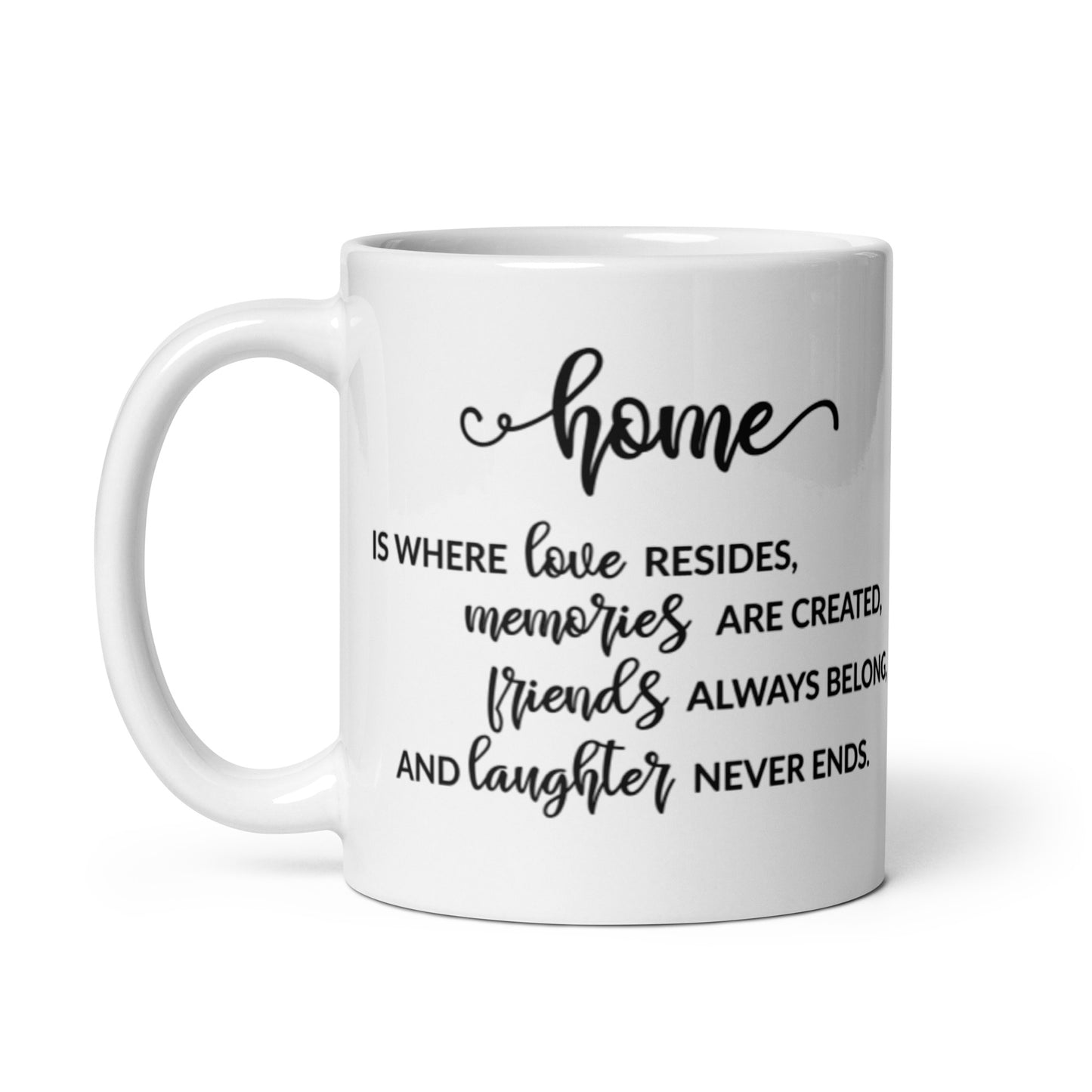 Home White glossy mug
