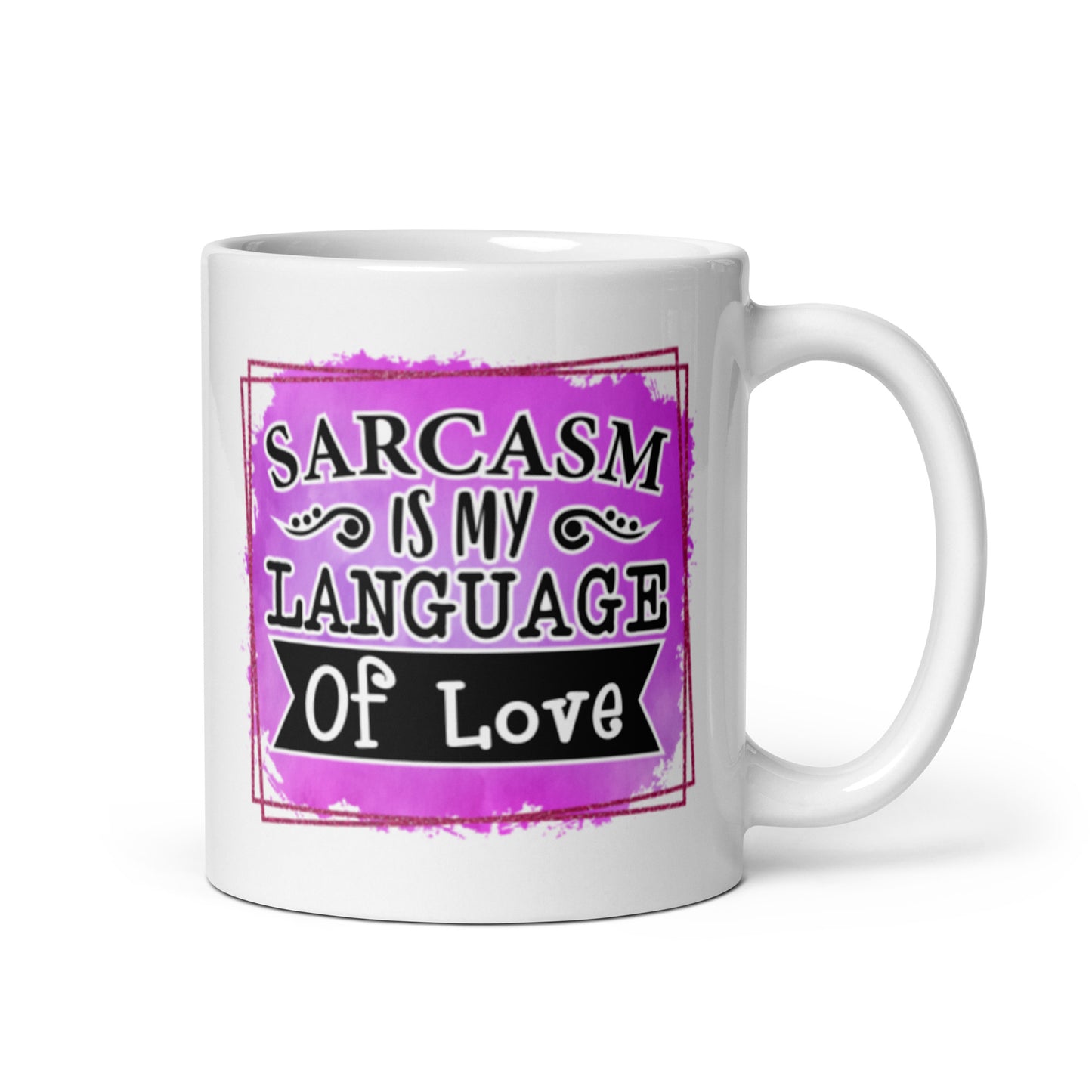Sarcasm White glossy mug
