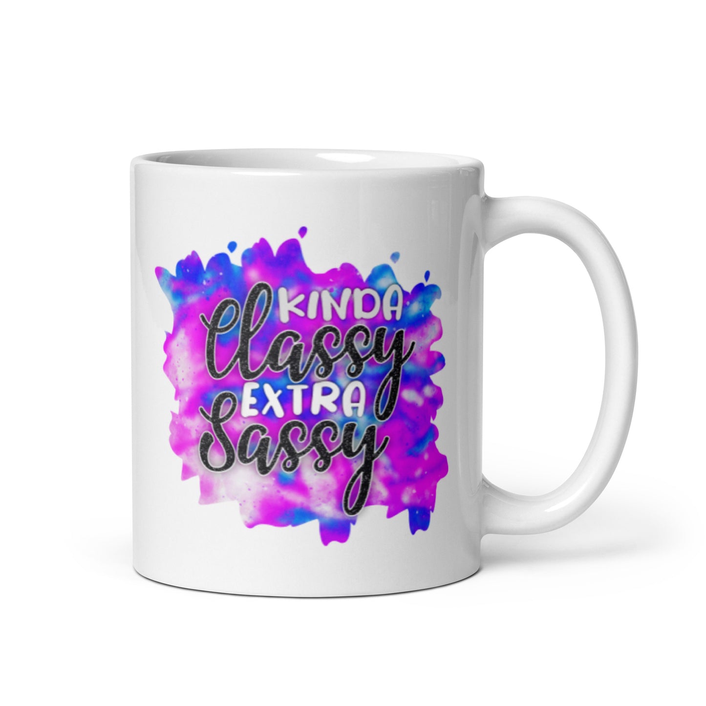 Kinda Classy Extra Sassy White glossy mug