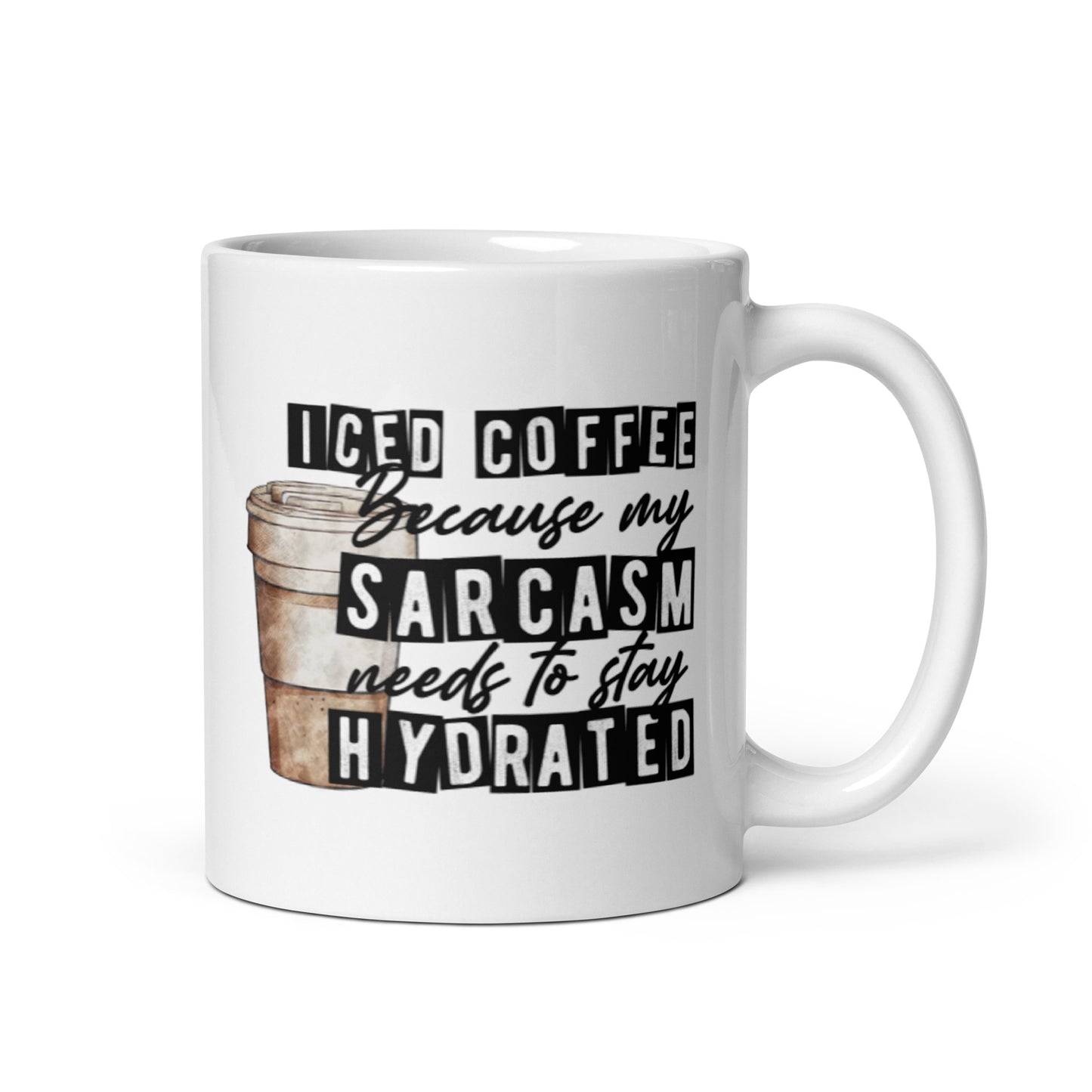Iced Coffee White glossy mug
