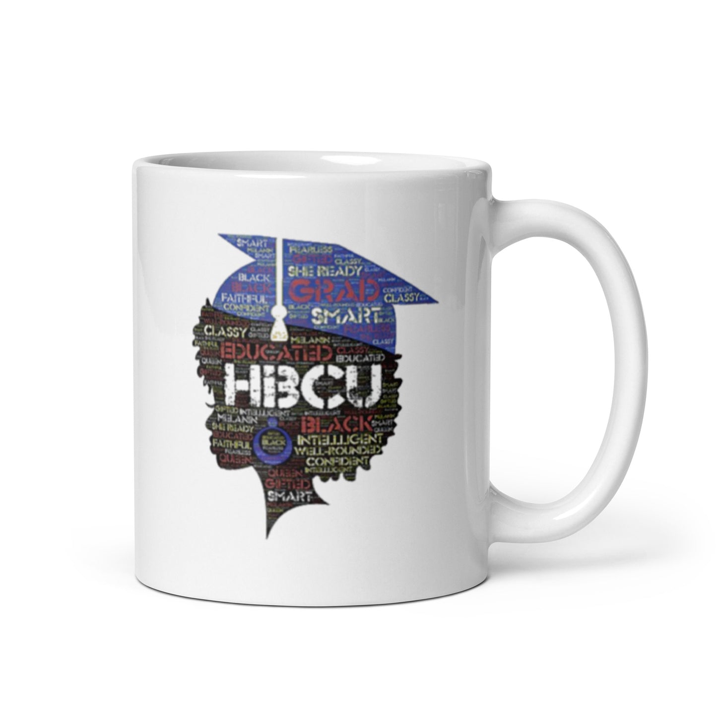 HBCU Grad White glossy mug