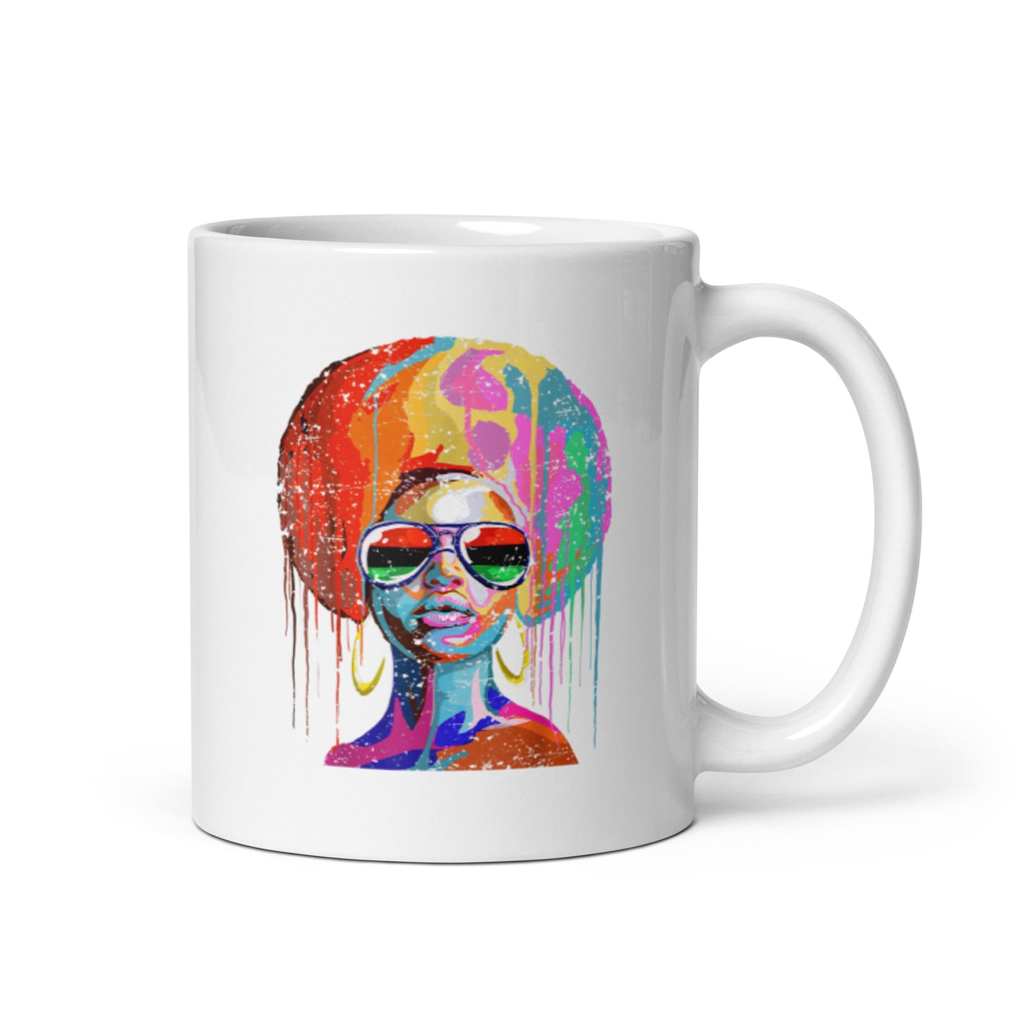 Colorful Magic White glossy mug