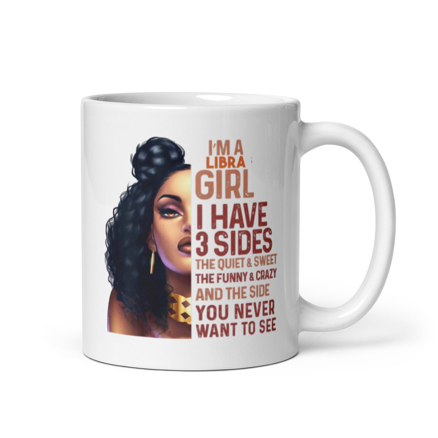 I'm a Libra Girl White glossy mug