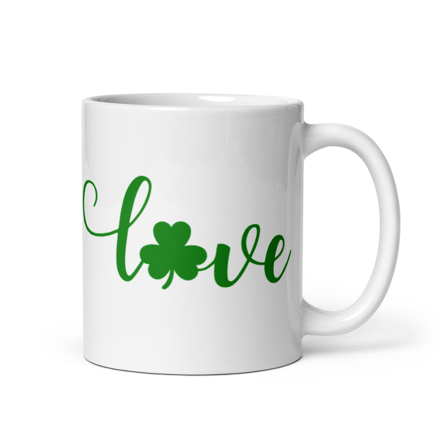 Love White glossy mug