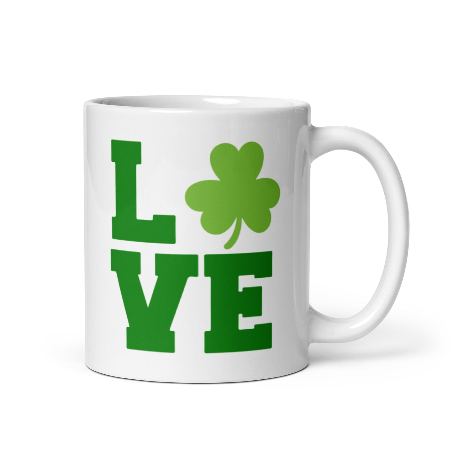 Love White glossy mug
