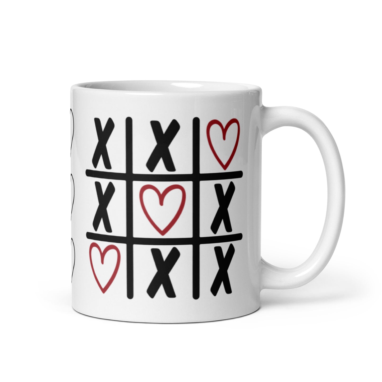 White glossy mug