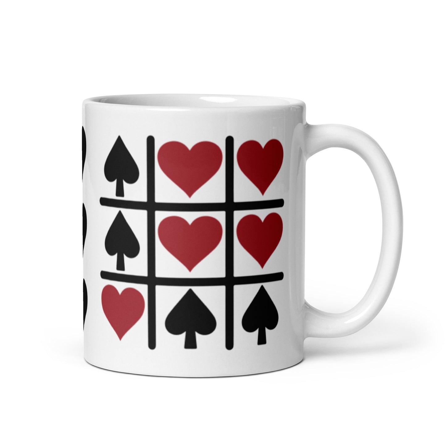 Love Is In The Cards White glossy mug