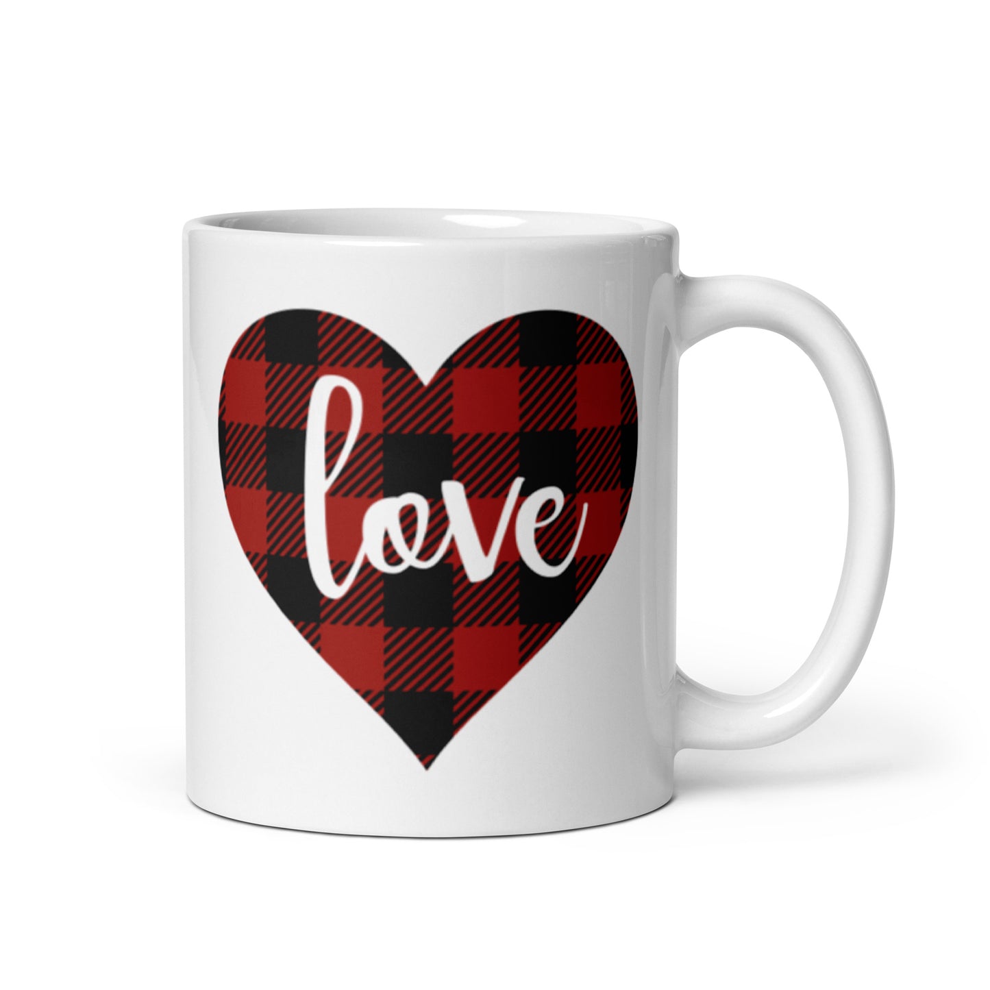 Love White glossy mug