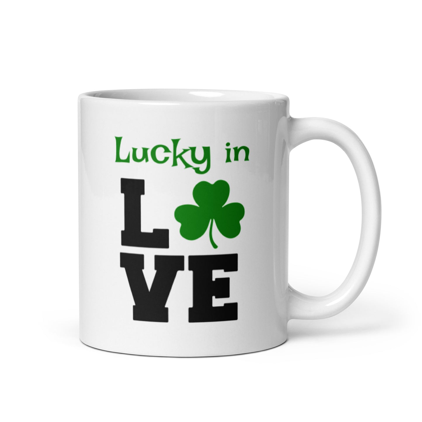 White glossy mug