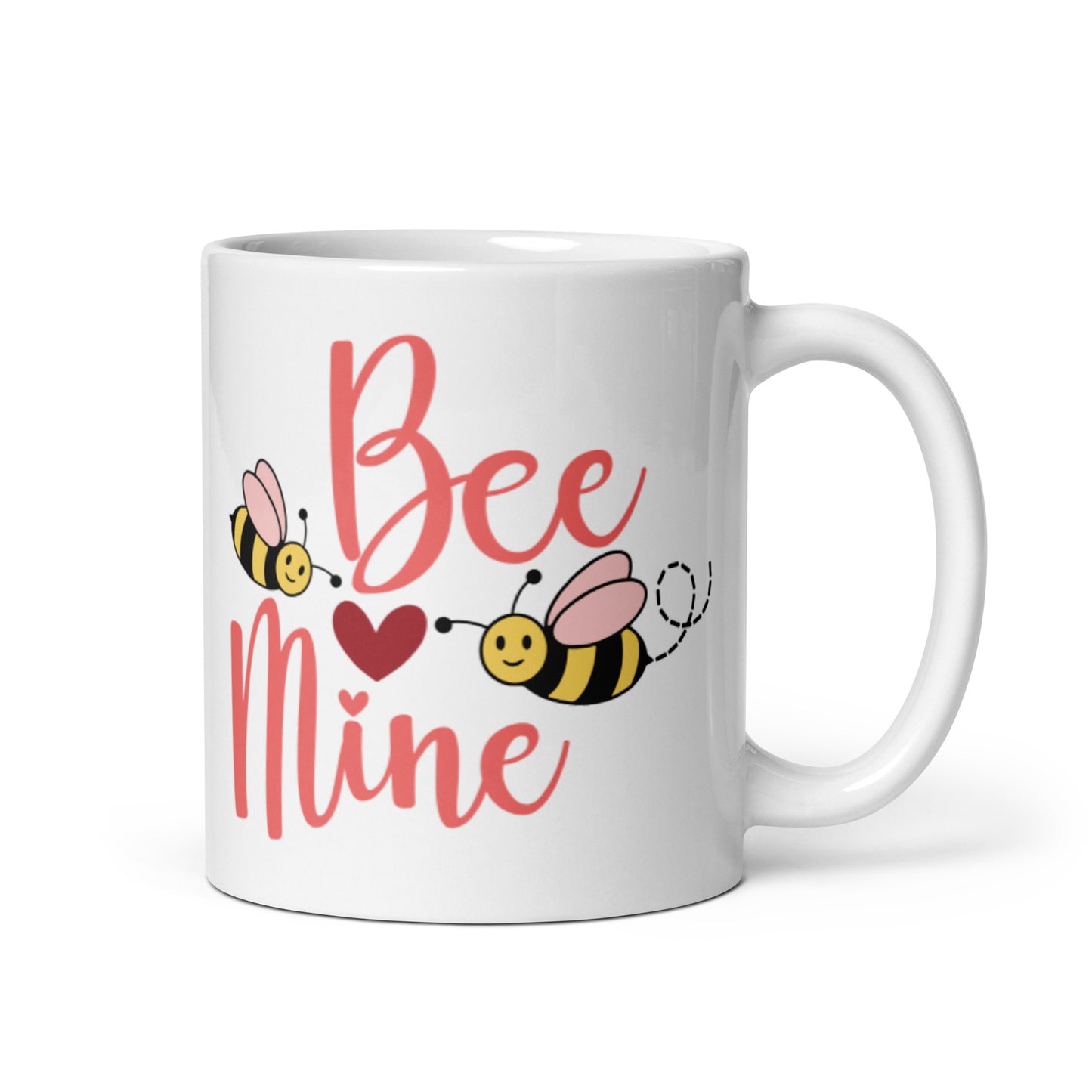 Bee Mine White glossy mug