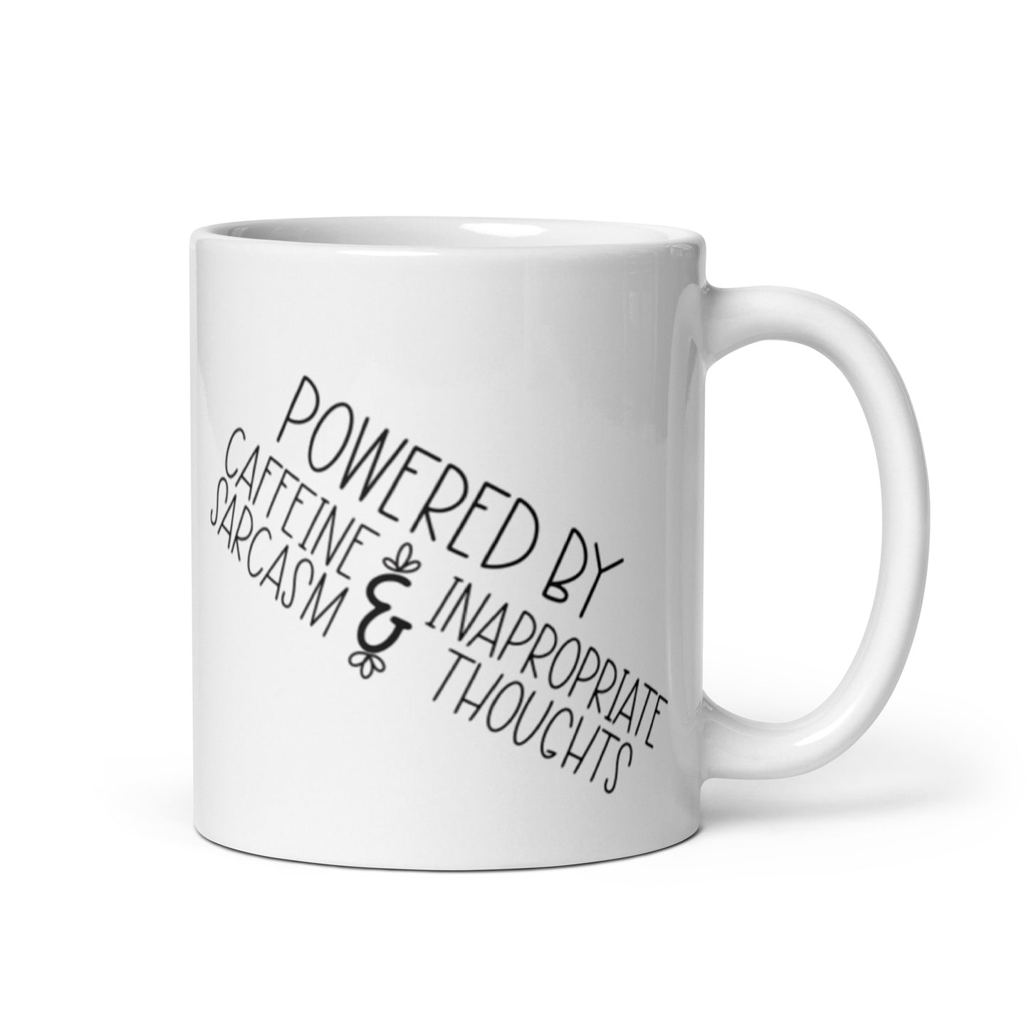 Powered By White glossy mug