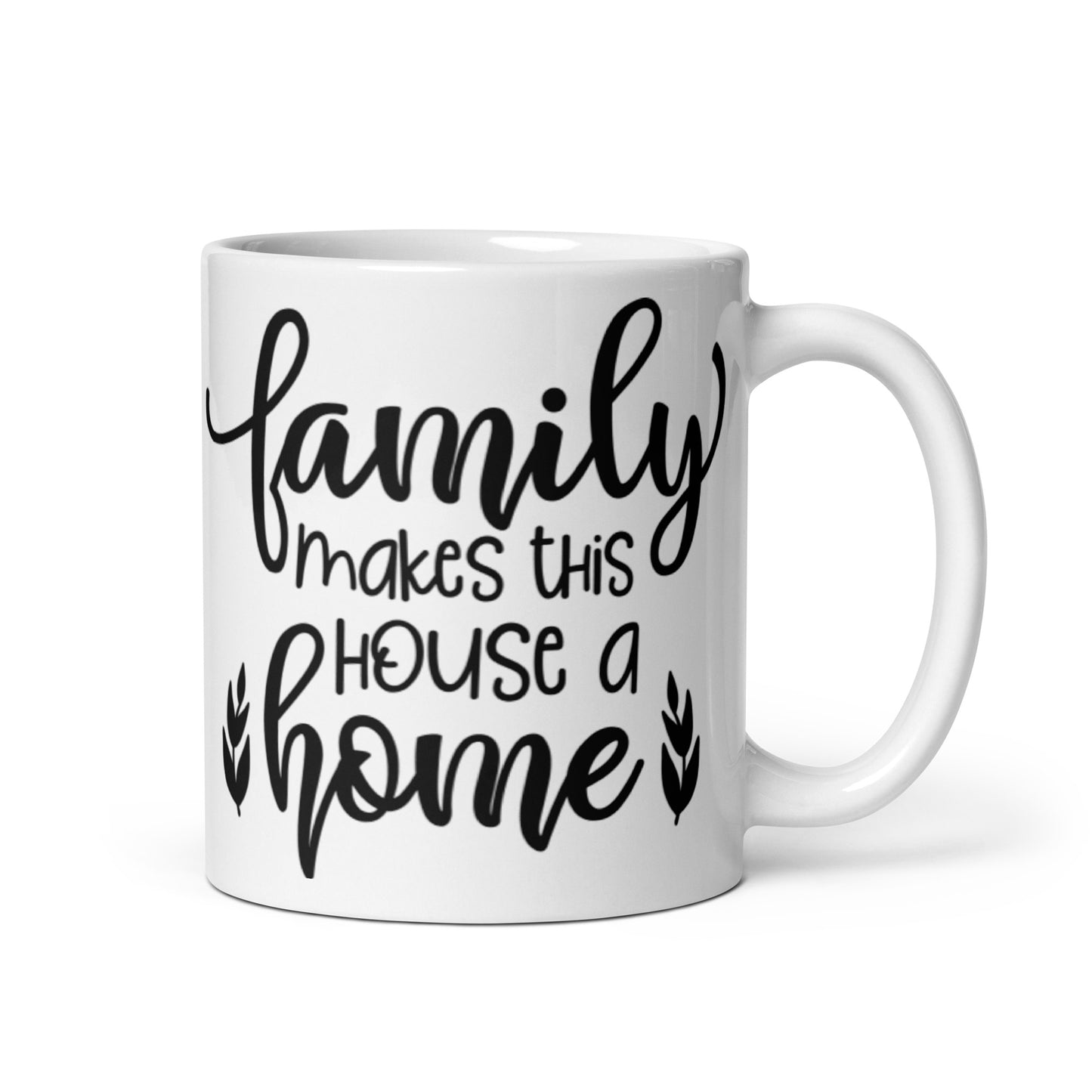 White glossy mug