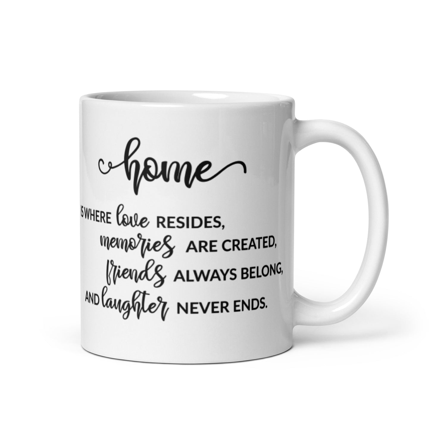 Home White glossy mug