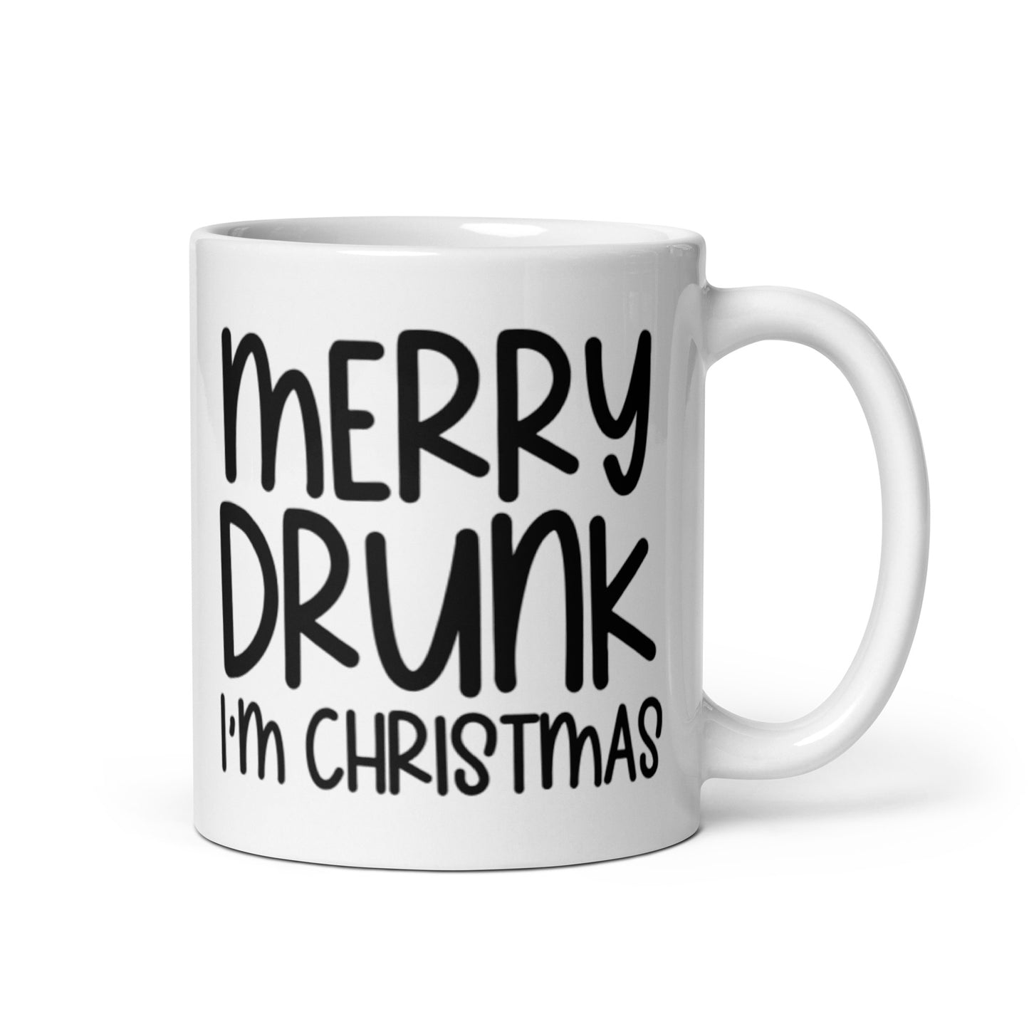 MERRY DRUNK I’M CHRISTMAS White glossy mug