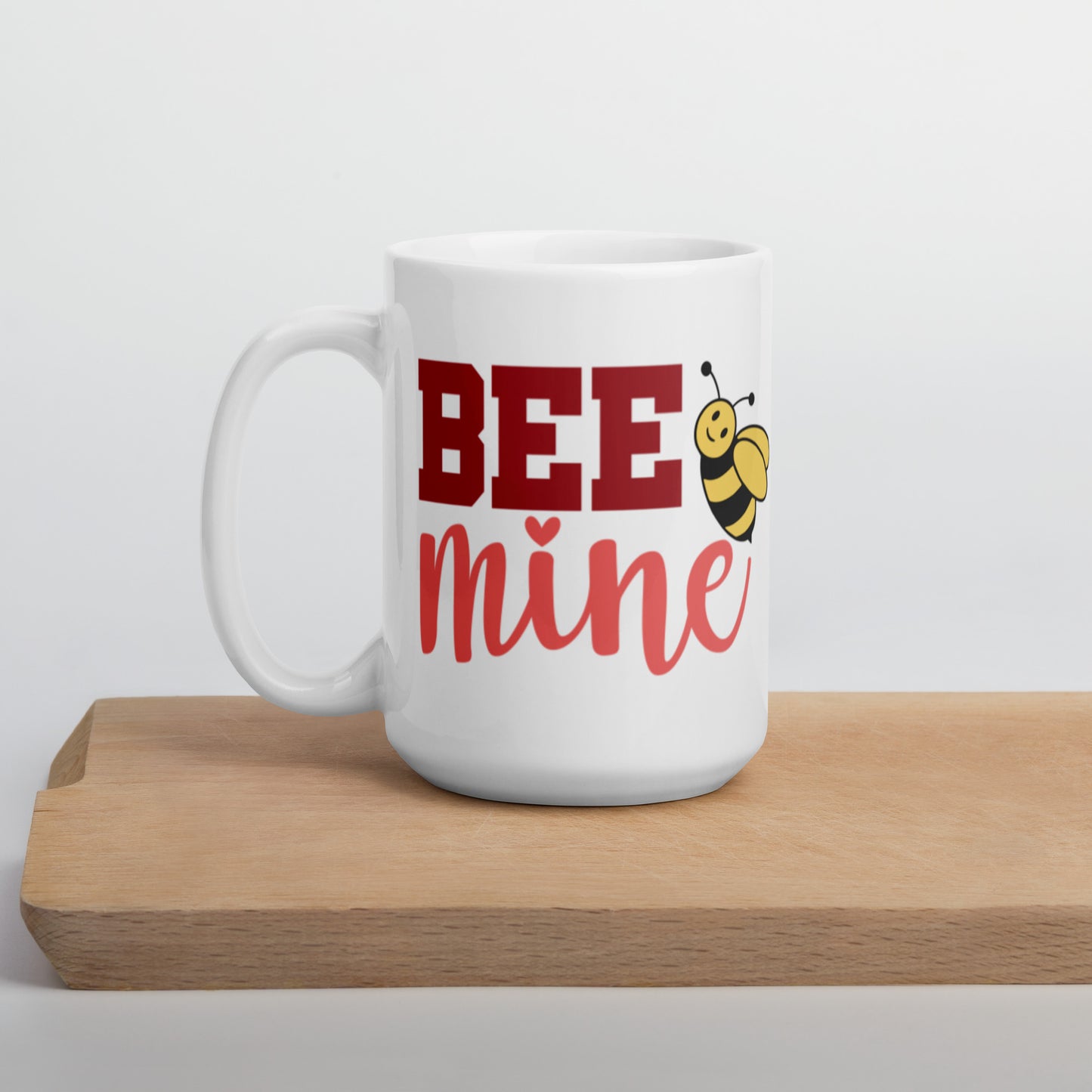 Bee Mine White glossy mug