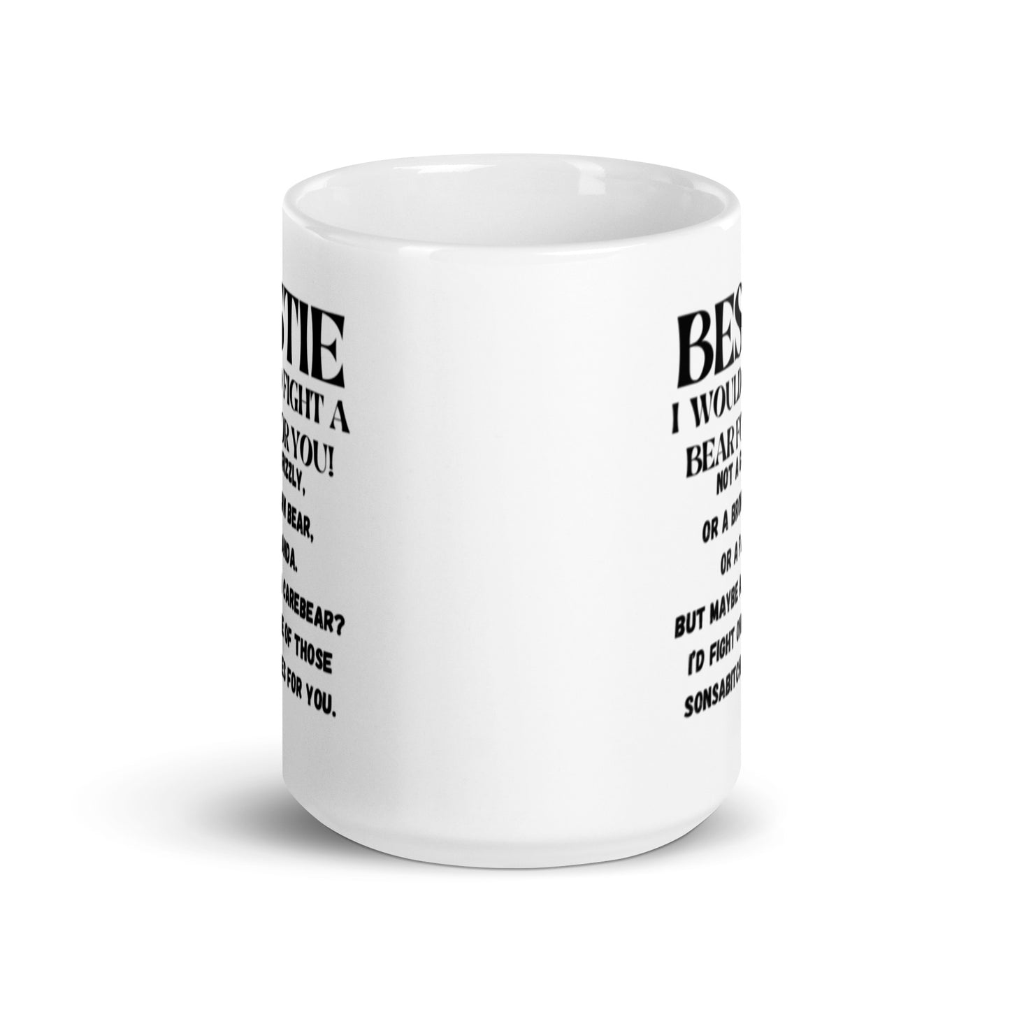 Bestie White glossy mug