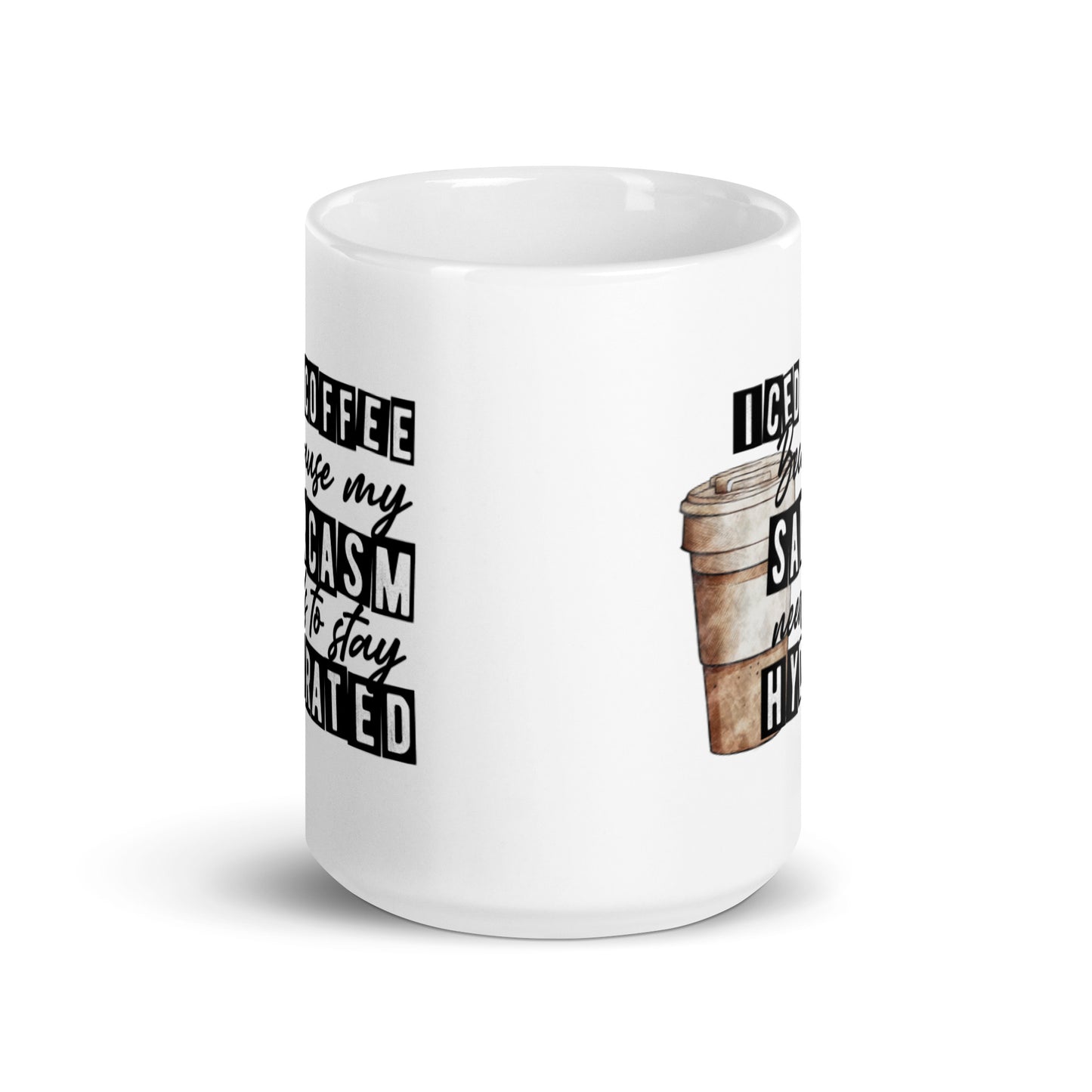 Iced Coffee White glossy mug