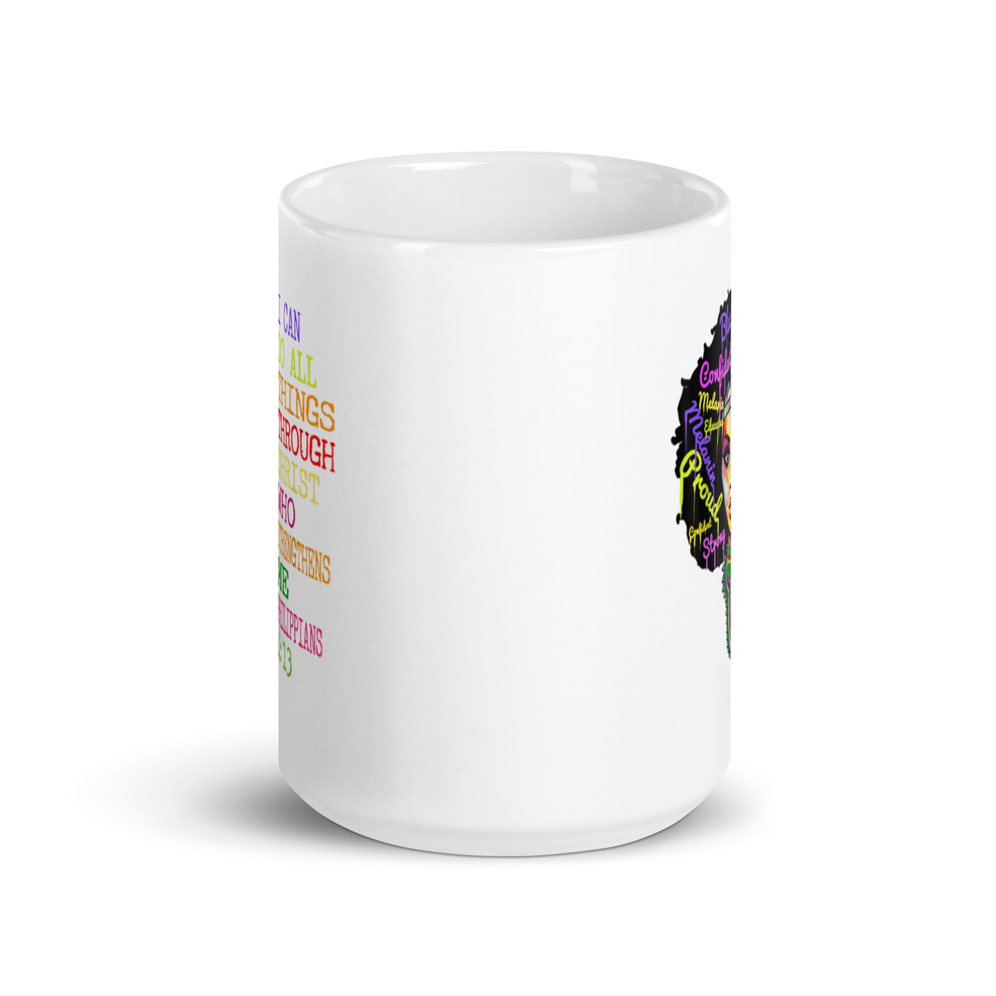 I Can Do All Things Through Christ White glossy mug