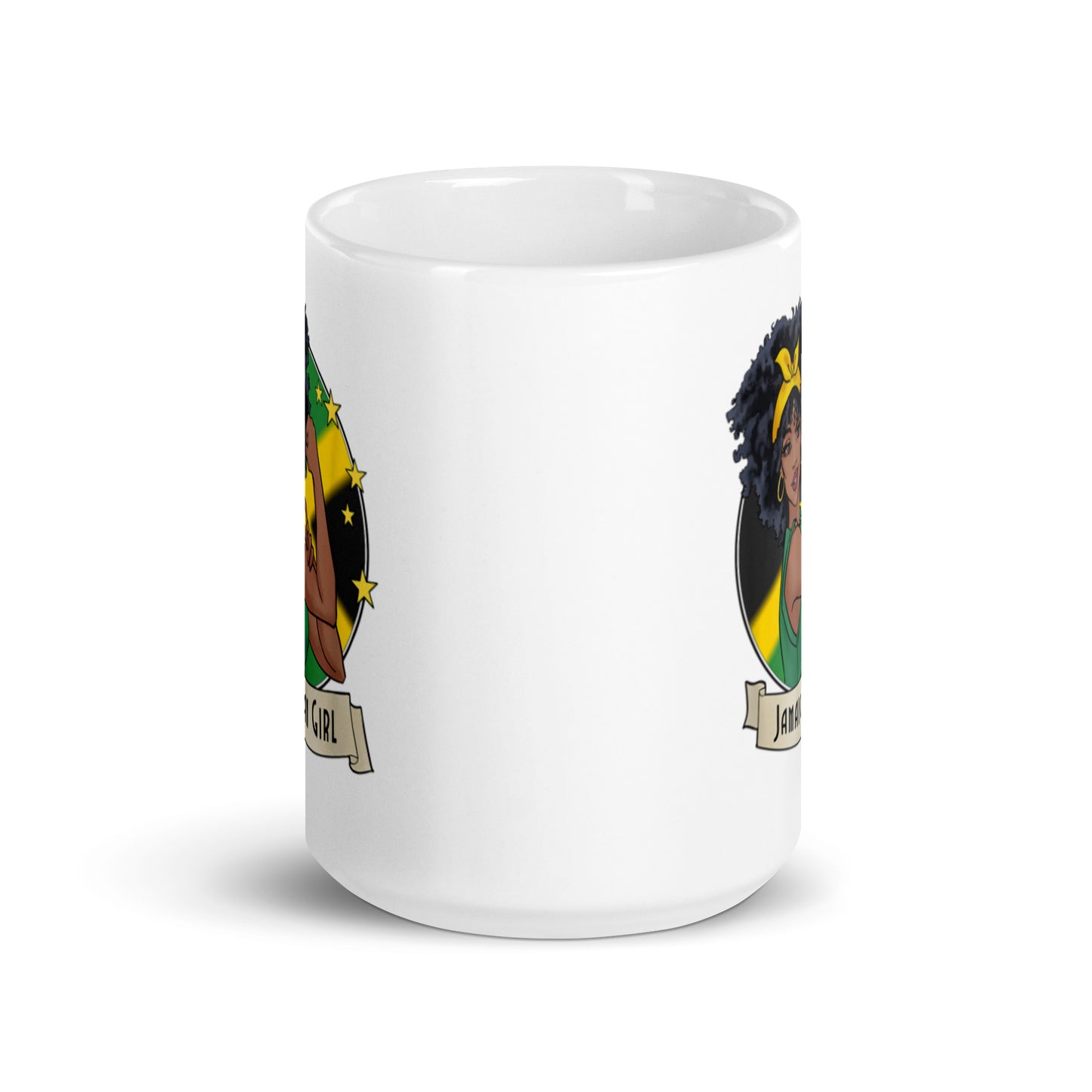 Jamaican Girl White glossy mug