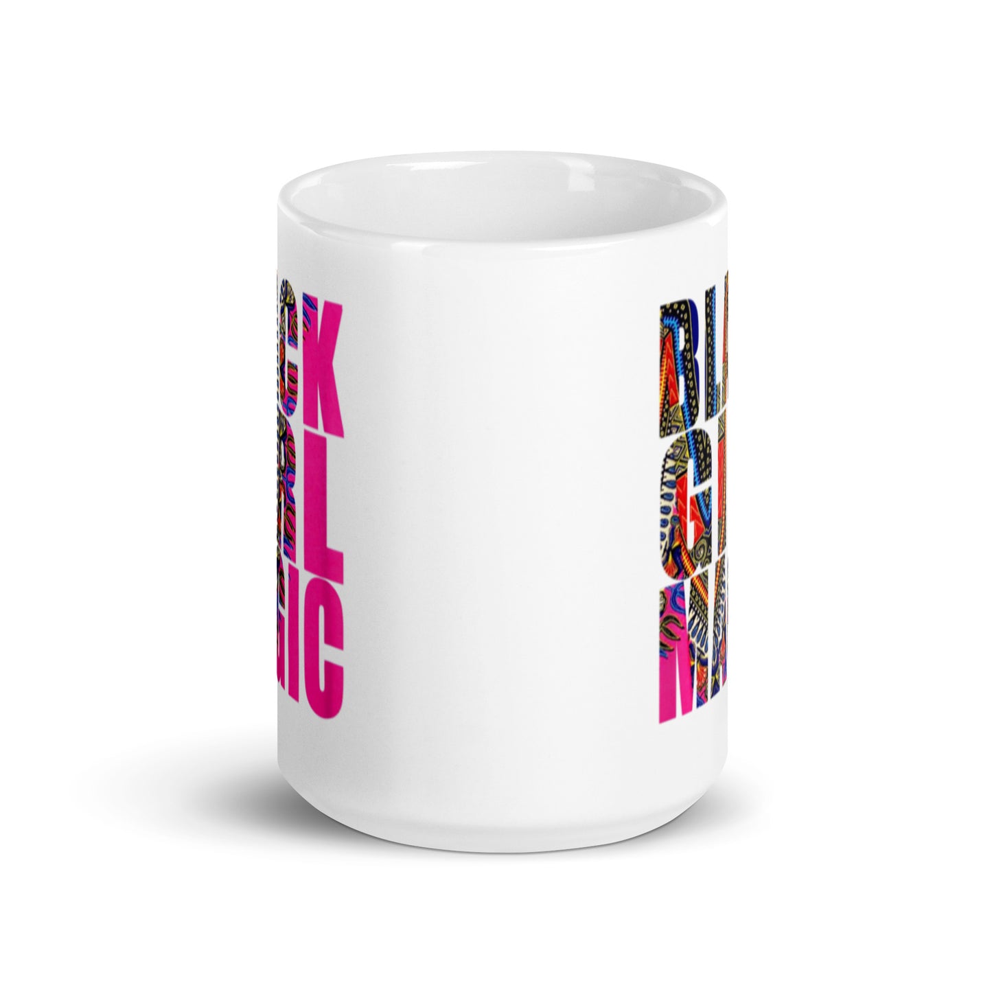 Black Girl Magic White glossy mug