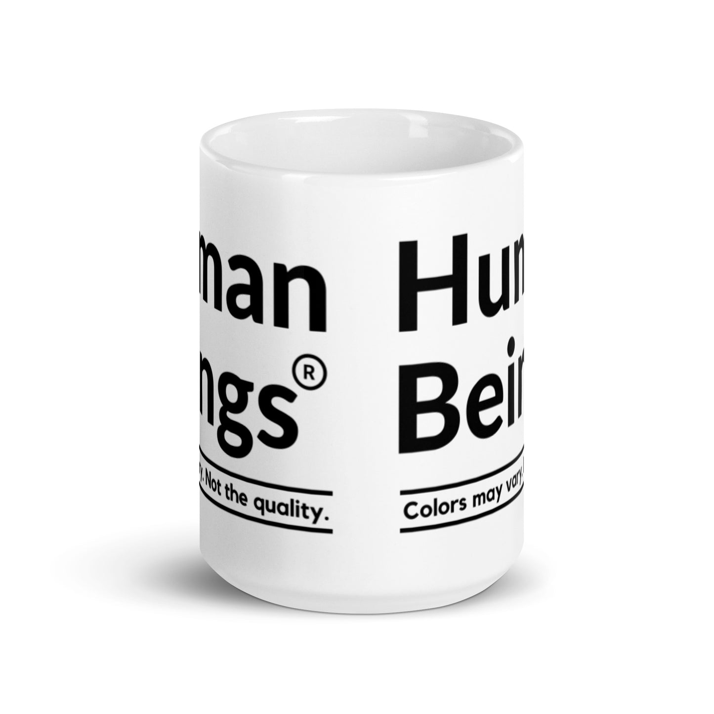 Human Beings White glossy mug