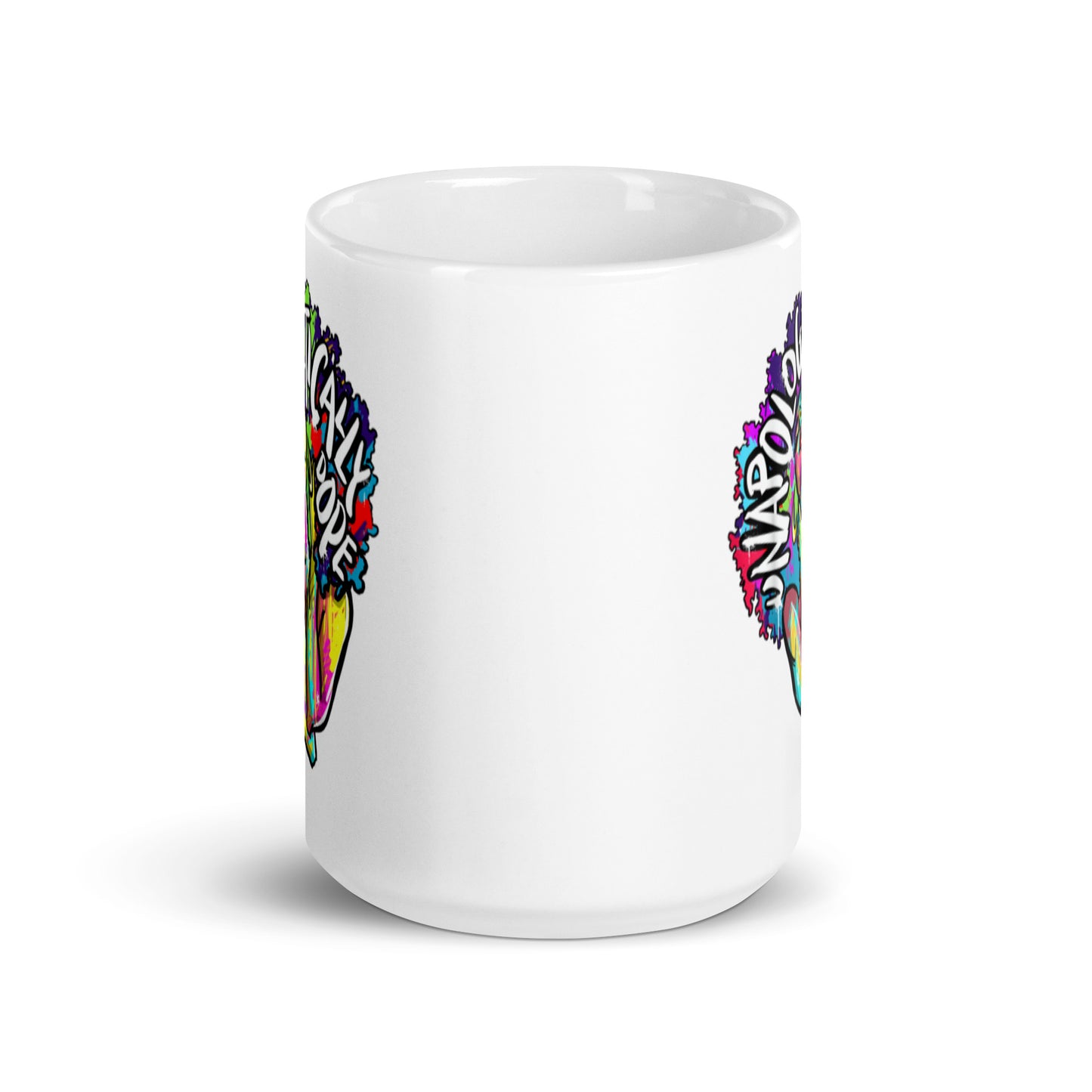 Unopologetically Dope White glossy mug