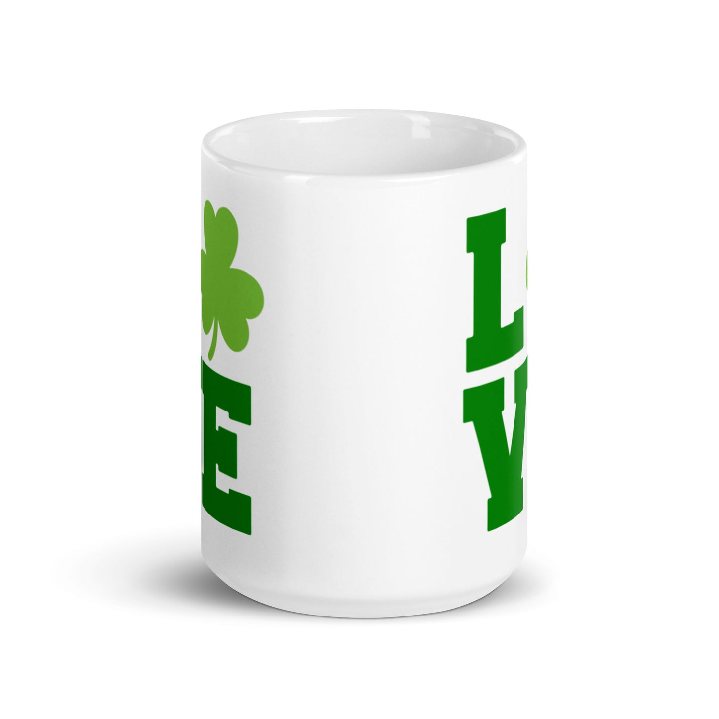Love White glossy mug