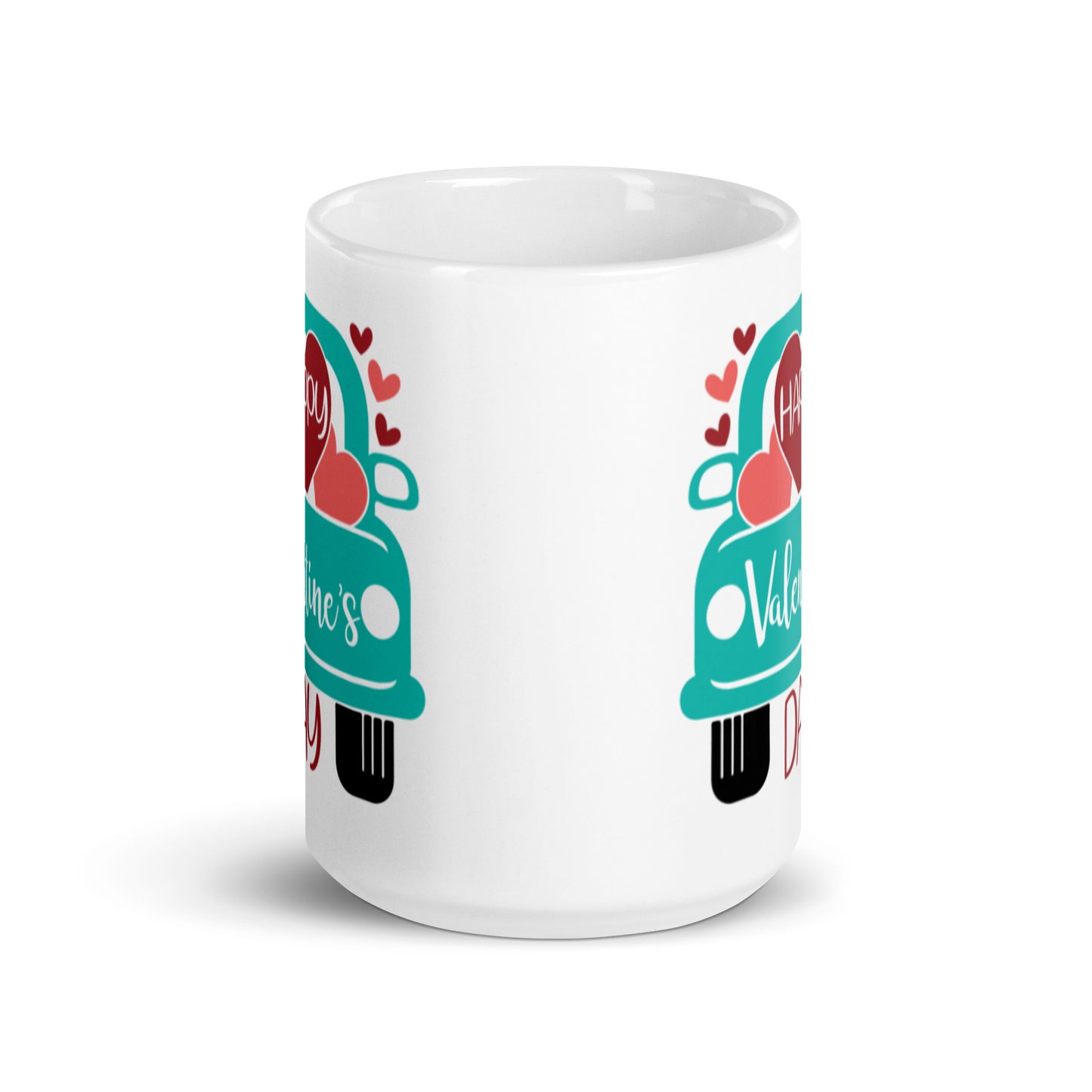 Happy Valentines Day White glossy mug