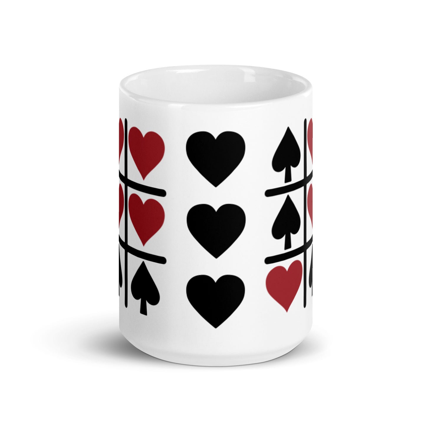 Love Is In The Cards White glossy mug